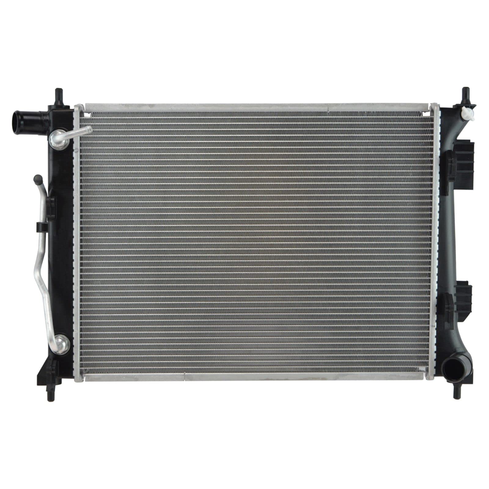 Trq Radiator Assembly Aluminum Core Compatible With 12-17 Hyundai Accent 12-15 Veloster Kia Rio Cu13252 Cu13253 Hy3010174