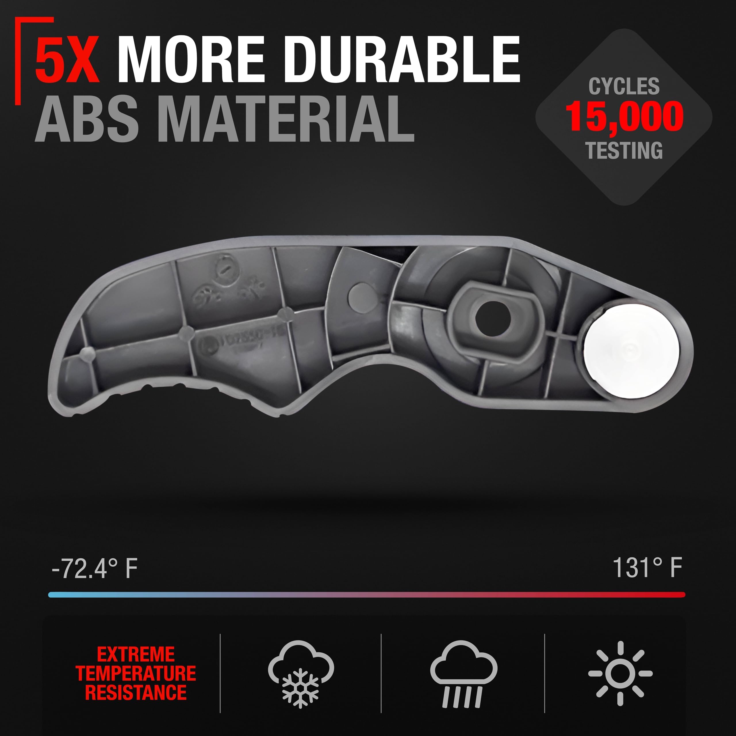 T1A Interior Rear Driver Door Handle, Tailgate Back Door Replacement - Compatible With 2015-2023 Ford Transit - Textured Black,