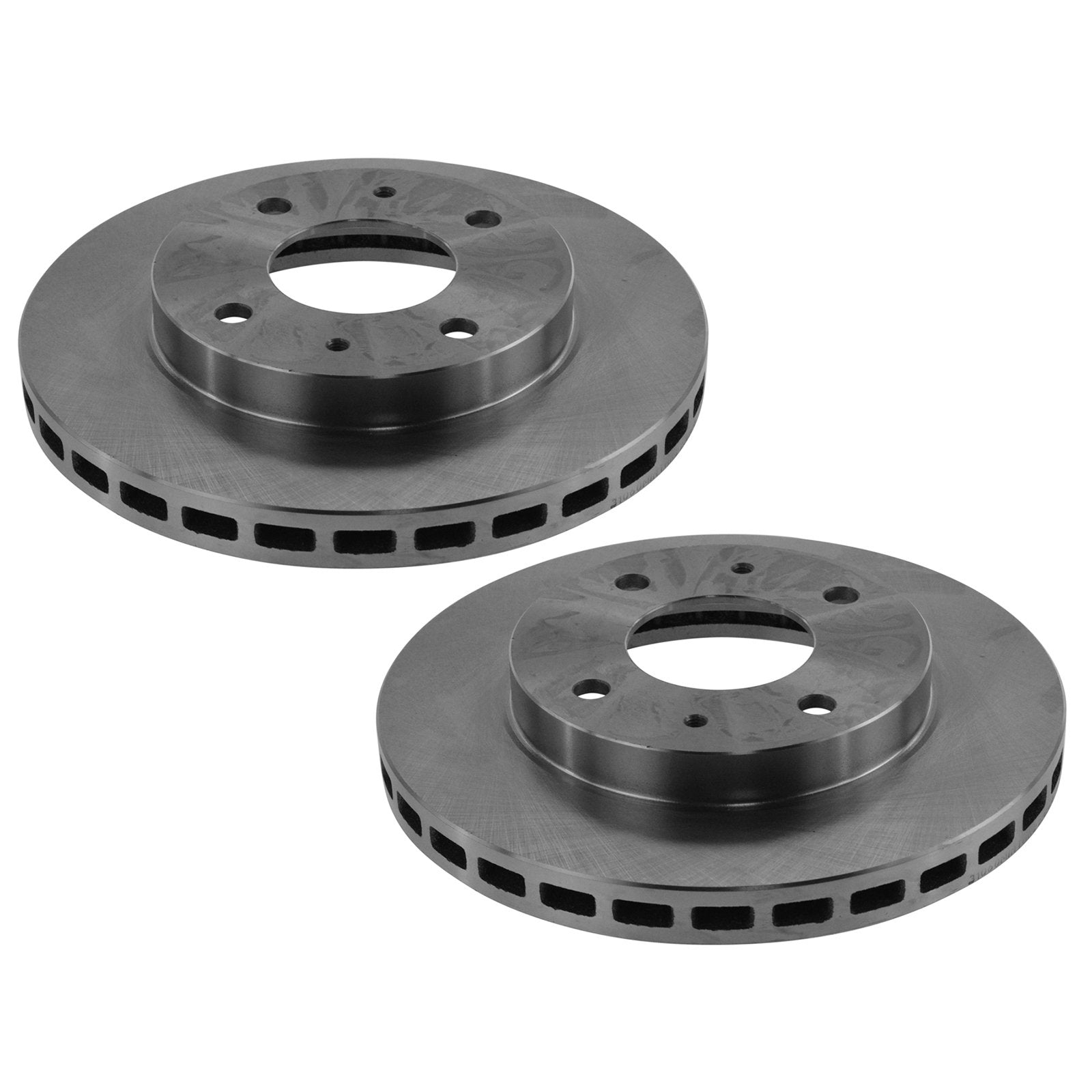 Trq Front Brake Pad & Rotor Kit Brake Pads Brake Rotor Semi-Metallic Compatible With 2002-2007 Mitsubishi Lancer