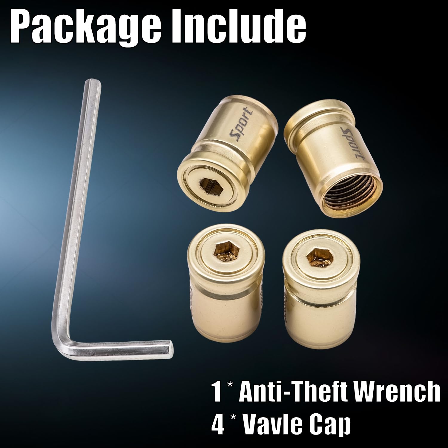 Meajoo 4 Pcs Anti Theft Car Tire Valve Stem Caps, Universal Aluminum Tire Valve Caps With O Ring Rubber Seal Fit For Cars, Truck