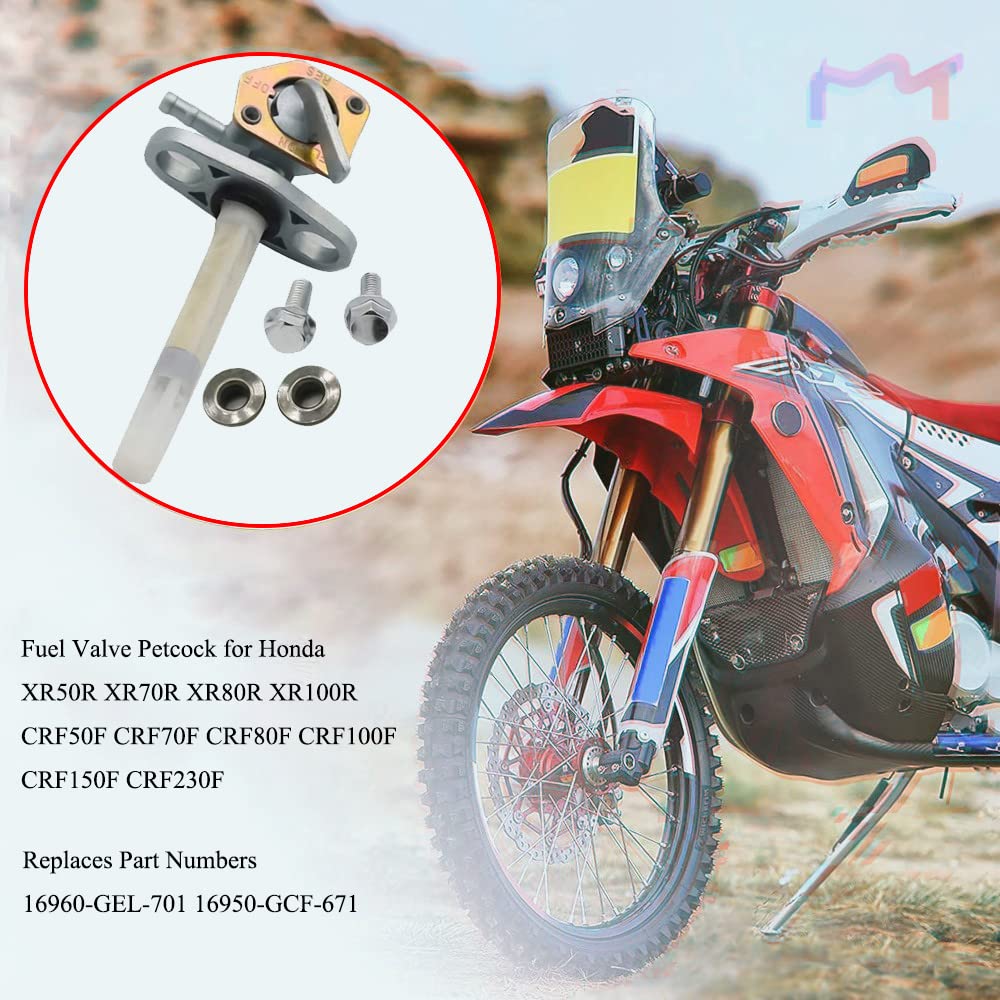 Earlyred Fuel Petcock Valve Gas Tank Shut Off Switch Compatible With Honda Xr50R Xr70R Xr80R Xr100R Xr100R Crf50F Crf70F Crf80F Crf100F Crf150F Crf230F 16960-Gel-701 16950-Gcf-671