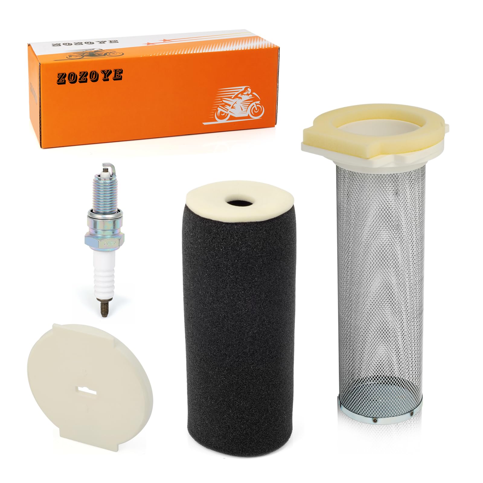 zozoye Air Filter Kit Guide & END CAP Spark Plug For Yamaha Warrior 350 Raptor 350 Wolverine 350 YFM 350 Grizzly 600 660 1987-20