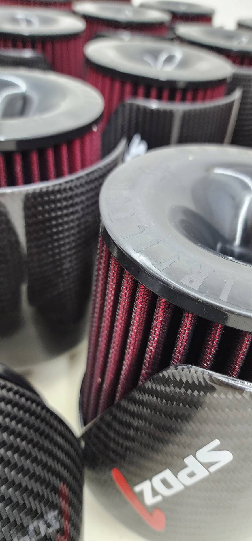 SPDZ1 Carbon Cover High Velocity 3" Inlet Intake Filter