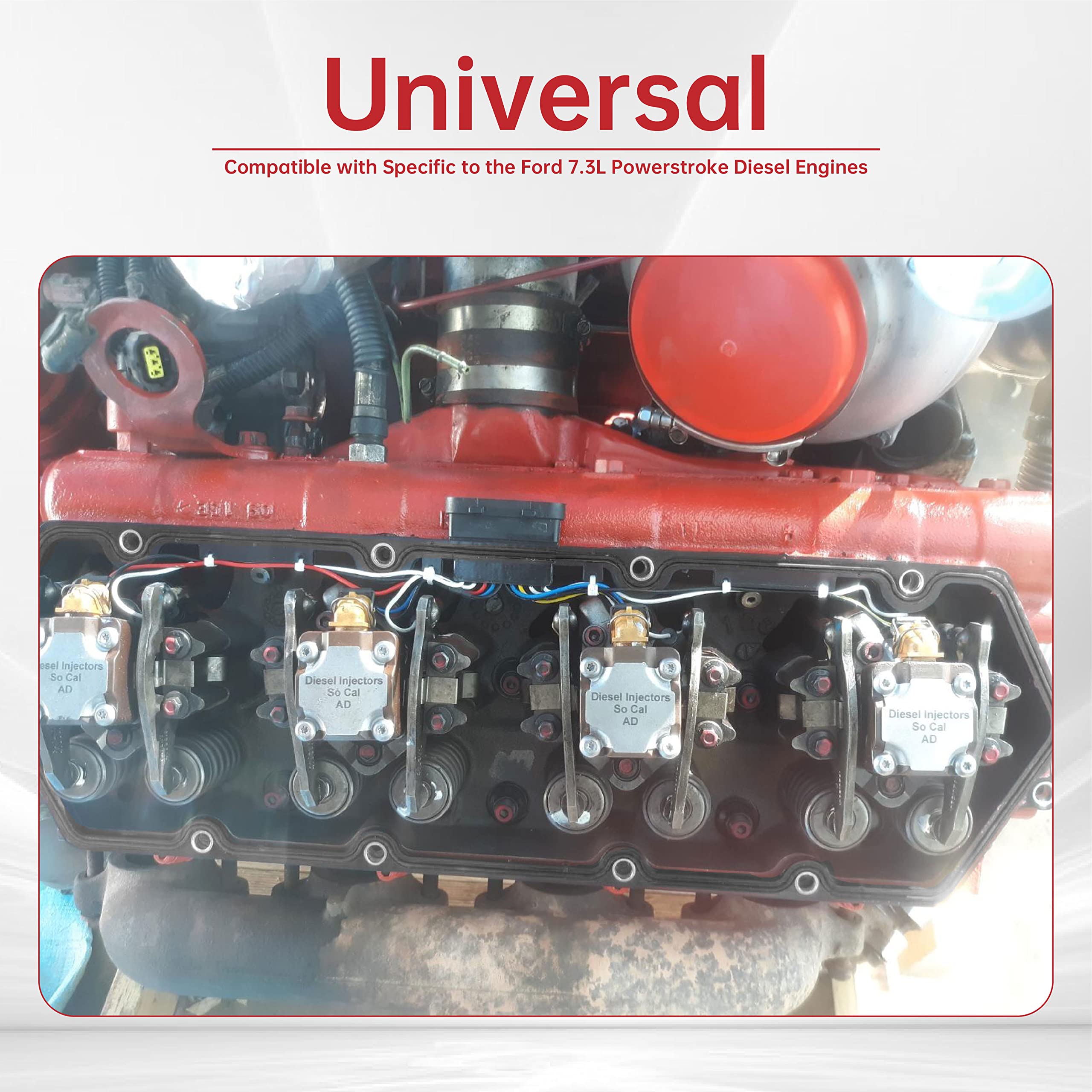 FGJQEFG Valve Cover Gaskets Harness with Glow Plugs Compatible with 98-03 Ford F250 E350 7.3L Powerstroke Diesel Replace F4TZ12A