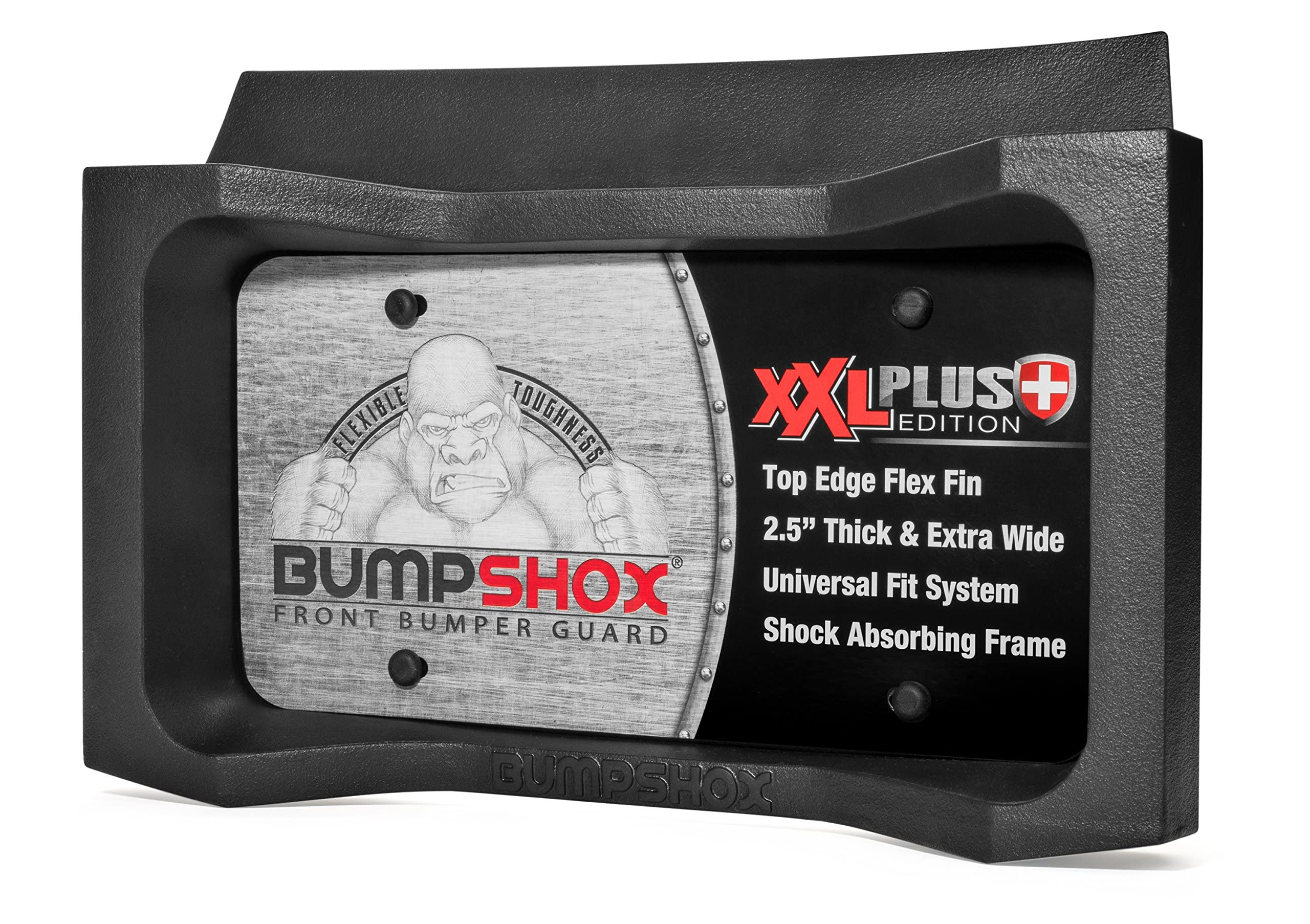 Bumpshox - The Original Front Bumper Guard & Front Bumper Protection License Plate Frame. Tougher Than Steel! (Bumpshox Xxl Plus