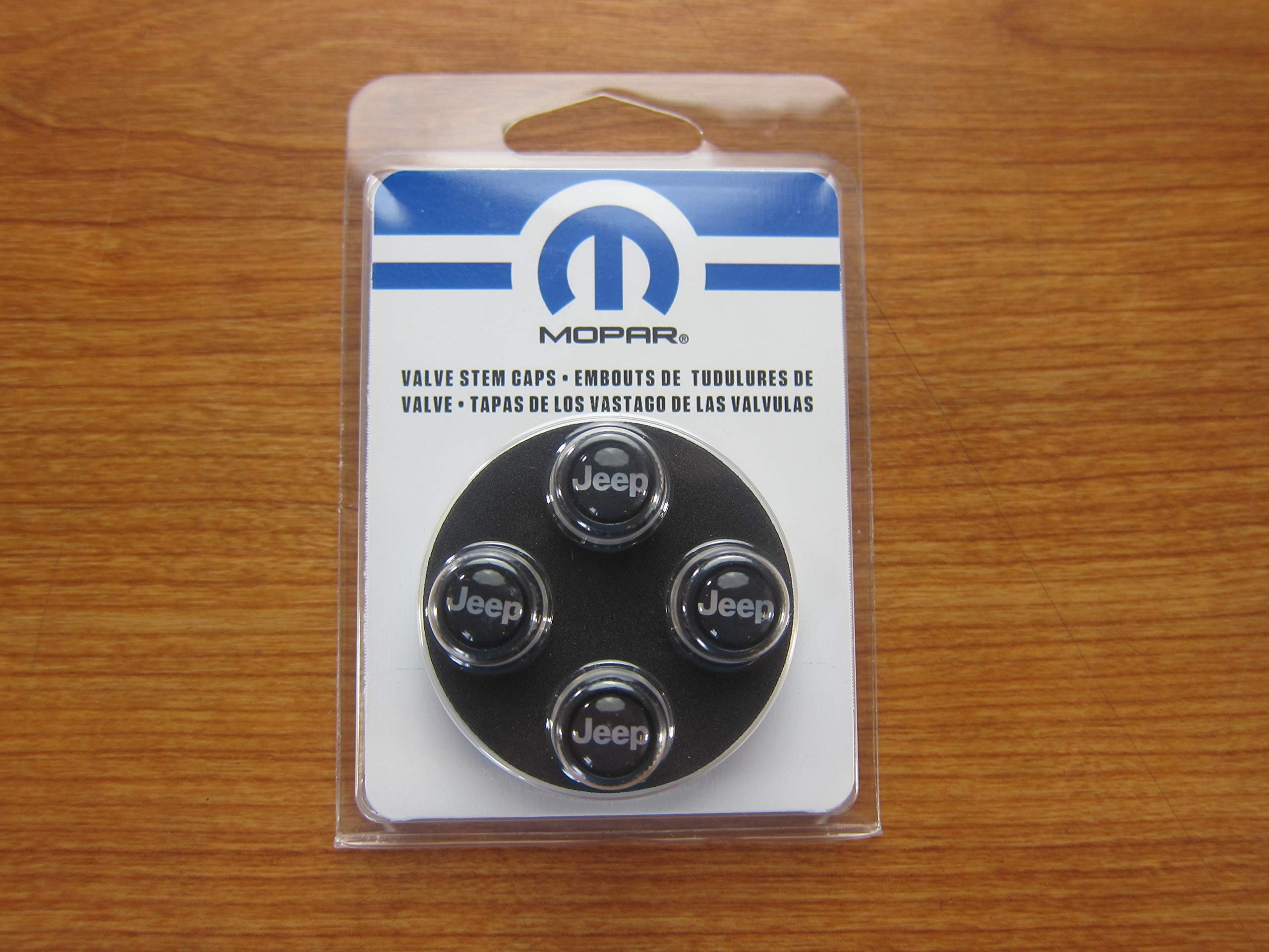 Mopar Jeep Black Valve Stem Caps New Oem