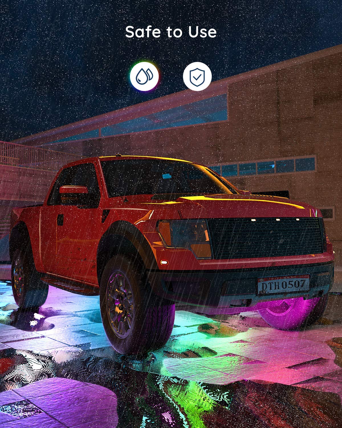 Govee Underglow Car Lights, 4 Pcs Rgbic Smart Led Lights With 16 Million Colors And 10 Scene Modes With App Control, 2 Music Modes For Cars, Suvs, Trucks, Dc 12-24V