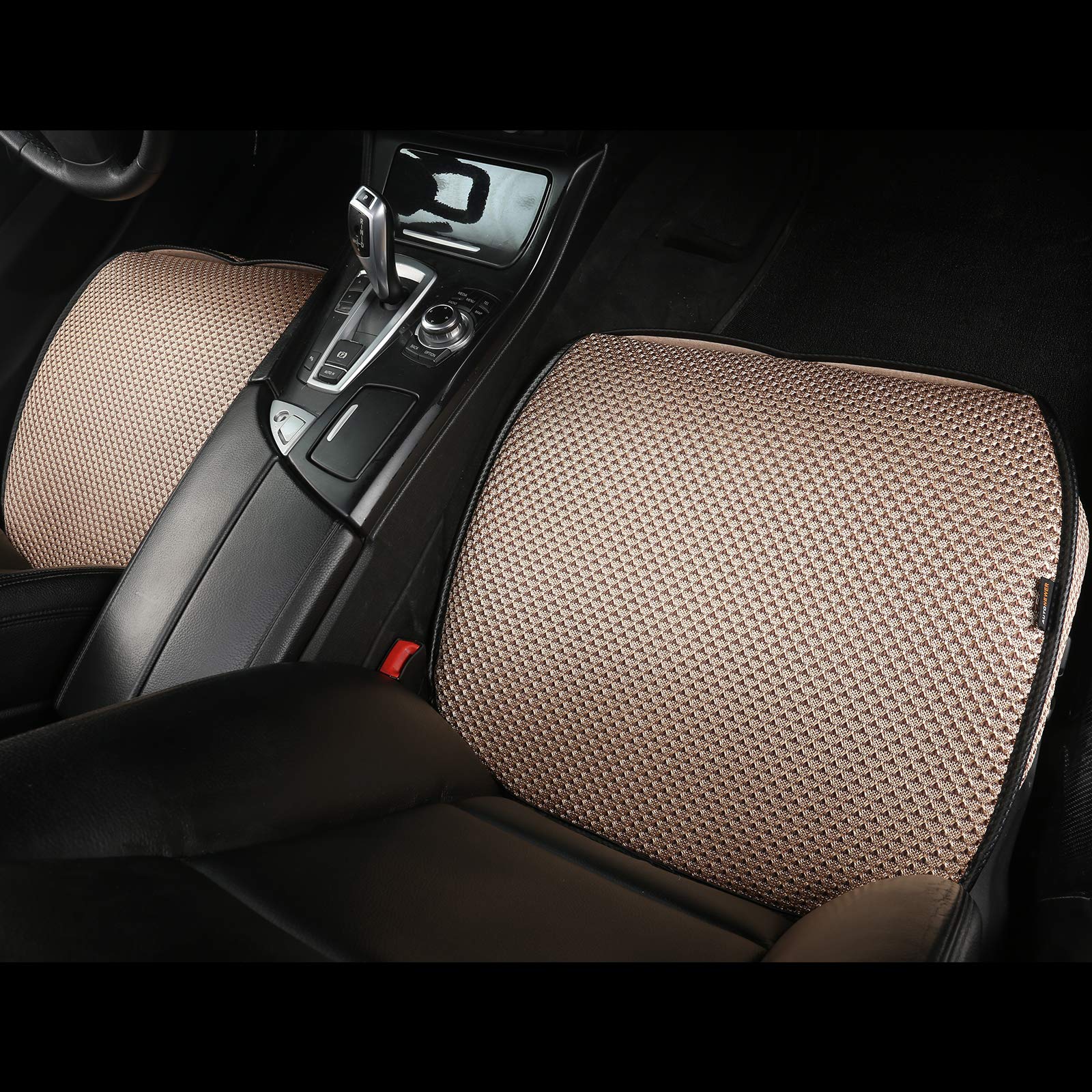 Auto Newer Breathable Universal Four Seasons Car Seat Covers, Luxury Include Front Car Seat Protector And Rearcar Seat Cushion,C