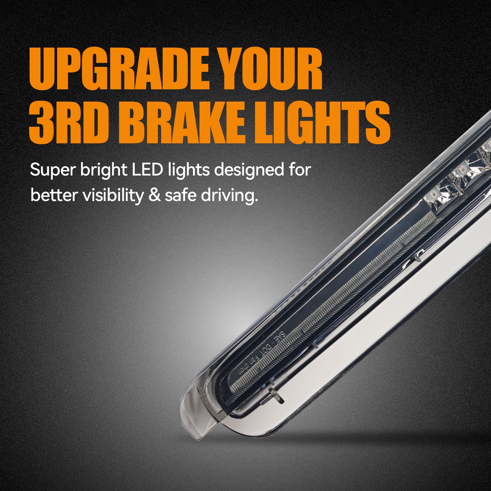 Cxdar Third 3Rd Brake Light Led For 2005-2010 Scion Tc, High Mount Rear Brake Lights Assembly For 05-10 Scion Tc, Waterproof Cen