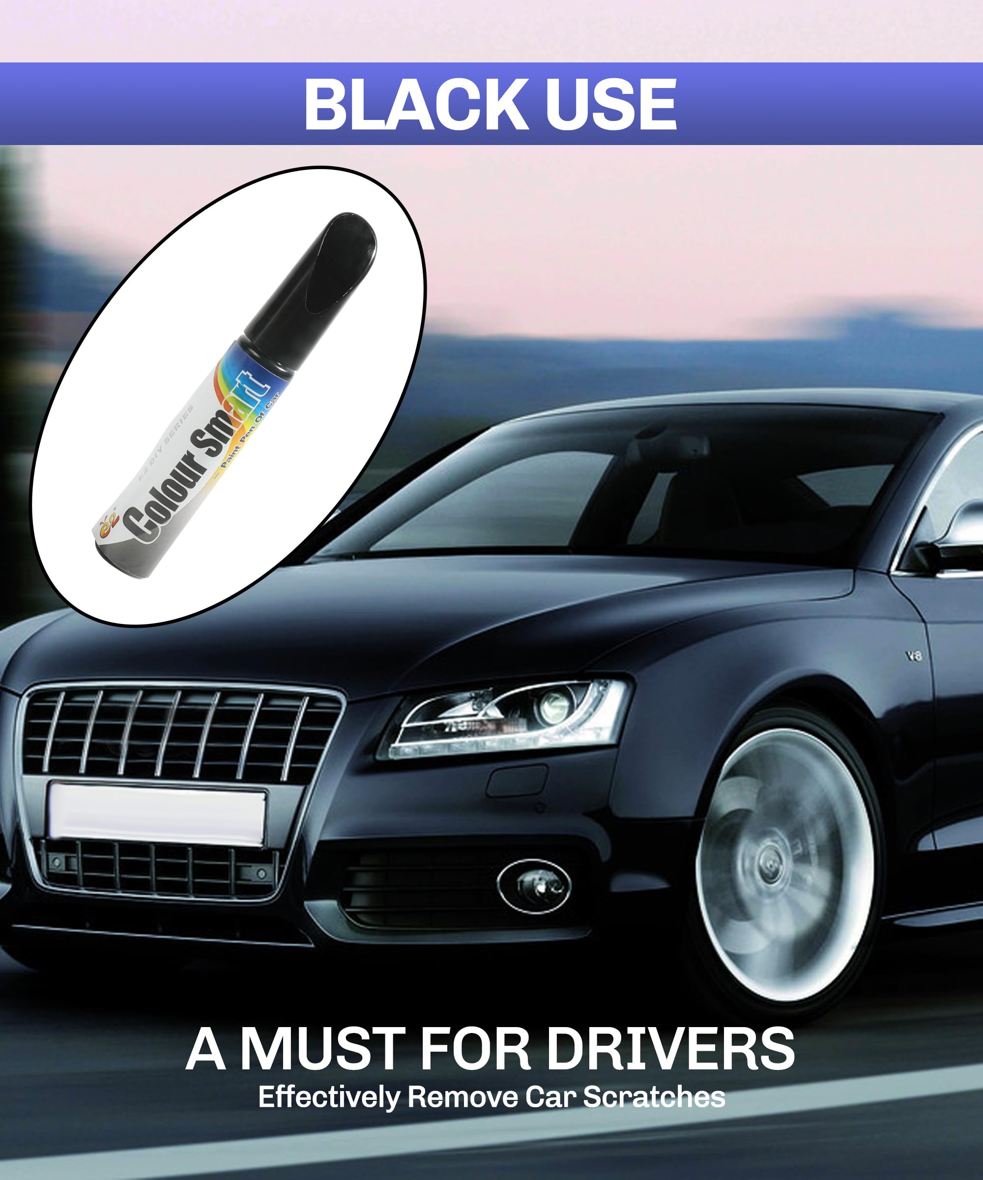 Bylikeho Car Scratch Repair Pen - Deep Scratch Remover, Touch-up Paint Fill Pen (Black)