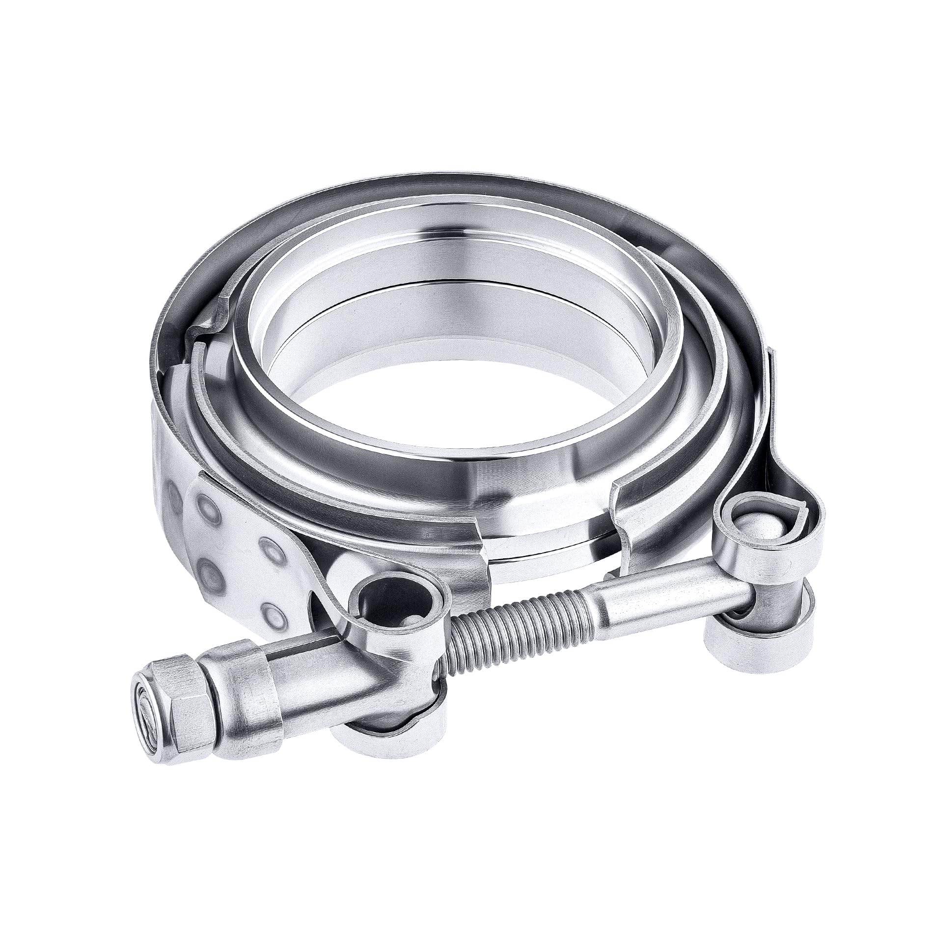 EVIL ENERGY V Band Clamp with Flange Male Female Stainless Steel (1, 2.36)