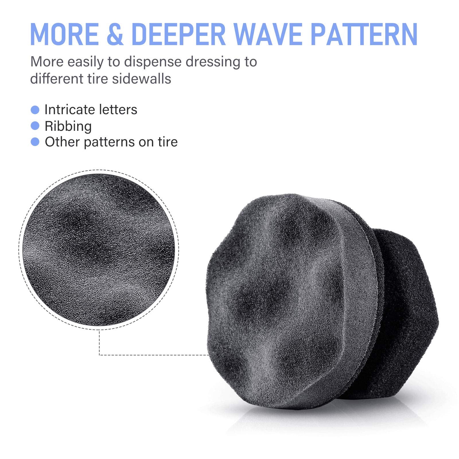 3 Pieces Tire Shine Applicator Tire Dressing Applicator Pads Tire Sponge Applicator Foam Tire Gel Wet Applicator Car Detailing R