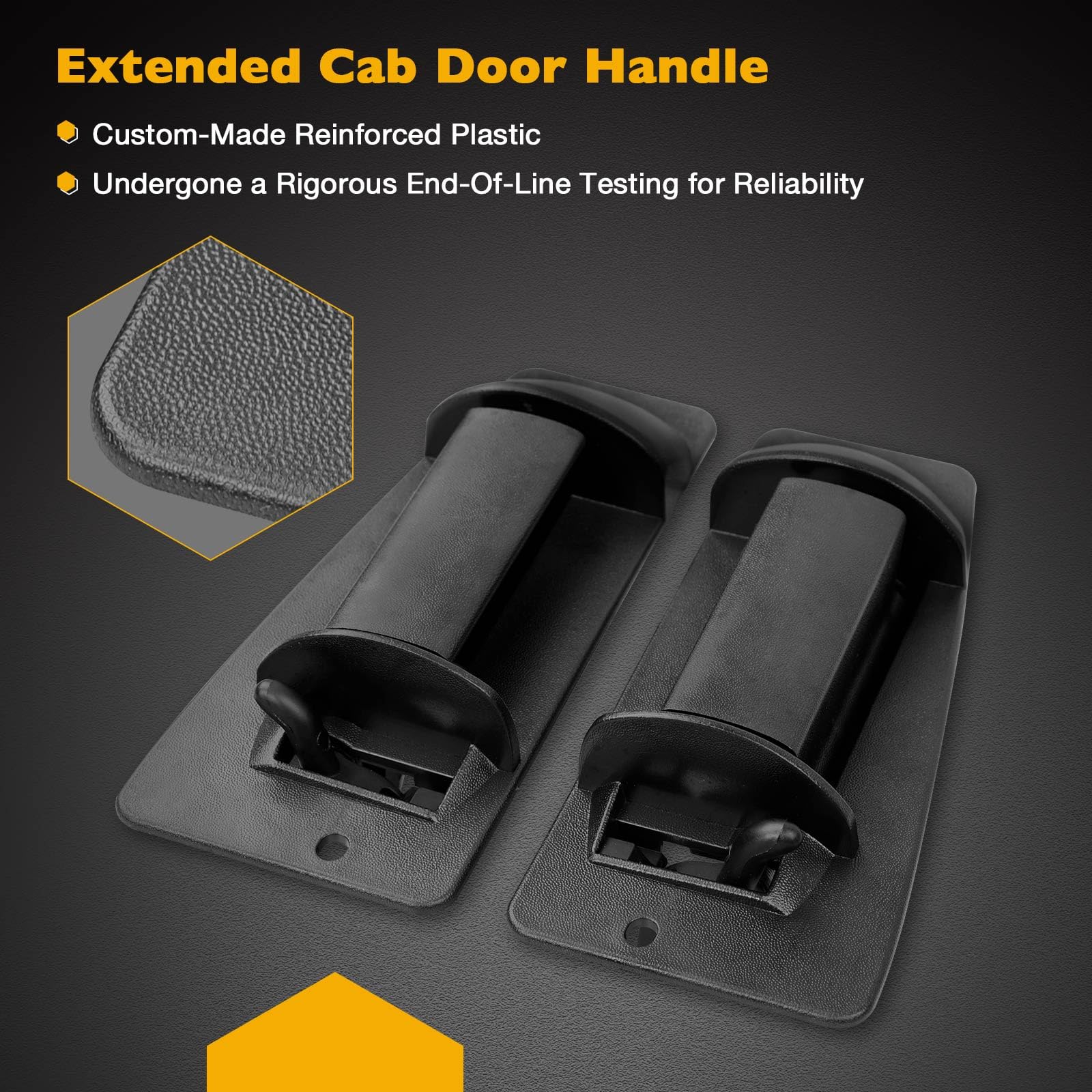 Extended Cab Door Handle Rear Left Driver And Right Passgenger Side  For 1999-2007 Chevy Silverado Gmc Sierra 1500 2500 3500  Re