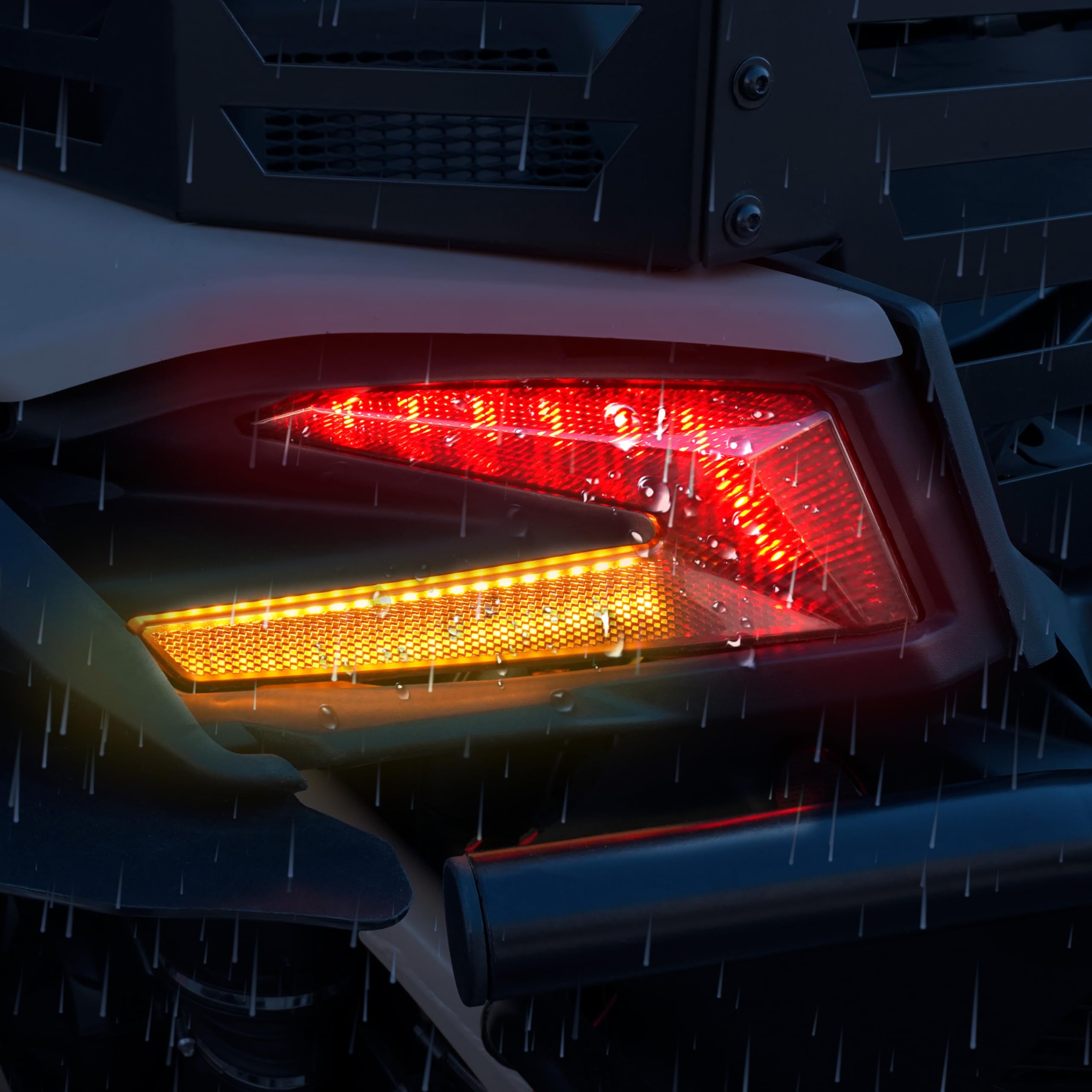 Sautvs Led Taillights Tail Lamps Assembly Tail Lights Rear Lights With Yellow Turn Signal Light For Can-Am Maverick X3 Xds Xrs Max Turbo R 2017-2025 Accessories (2Pcs, #710004744)