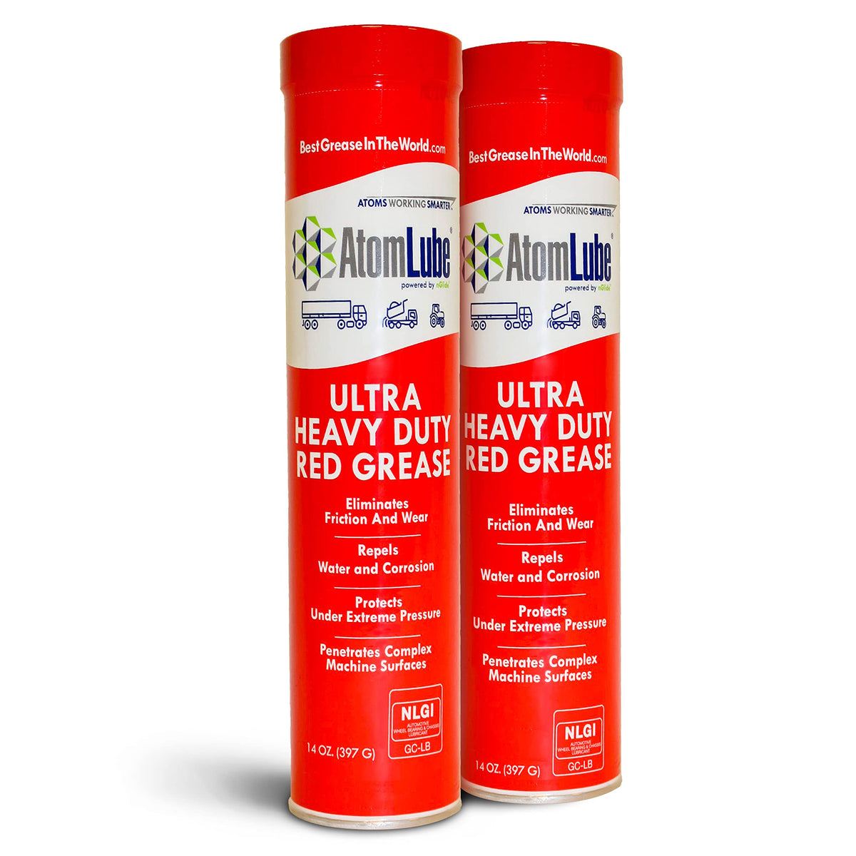 Atomlube Ultra Heavy Duty Red Grease  Waterproof Lubricant & High Temp Grease Tubes For Metal Surfaces  Wheel Bearing Grease For