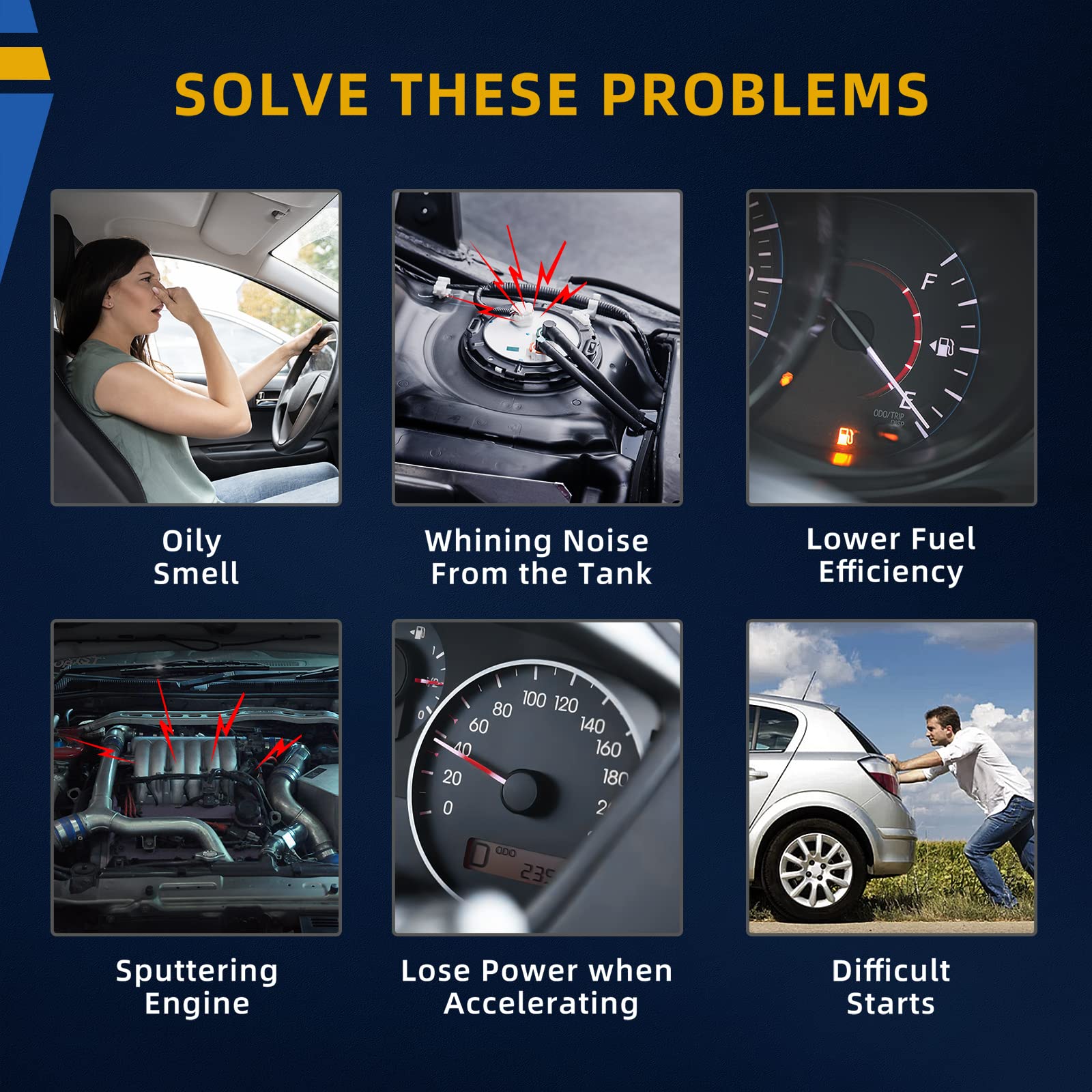 DWVO Fuel Pump Compatible with 2001 2002 2003 2004 2005 Civic L4 1.3L 1.7L 2.0L