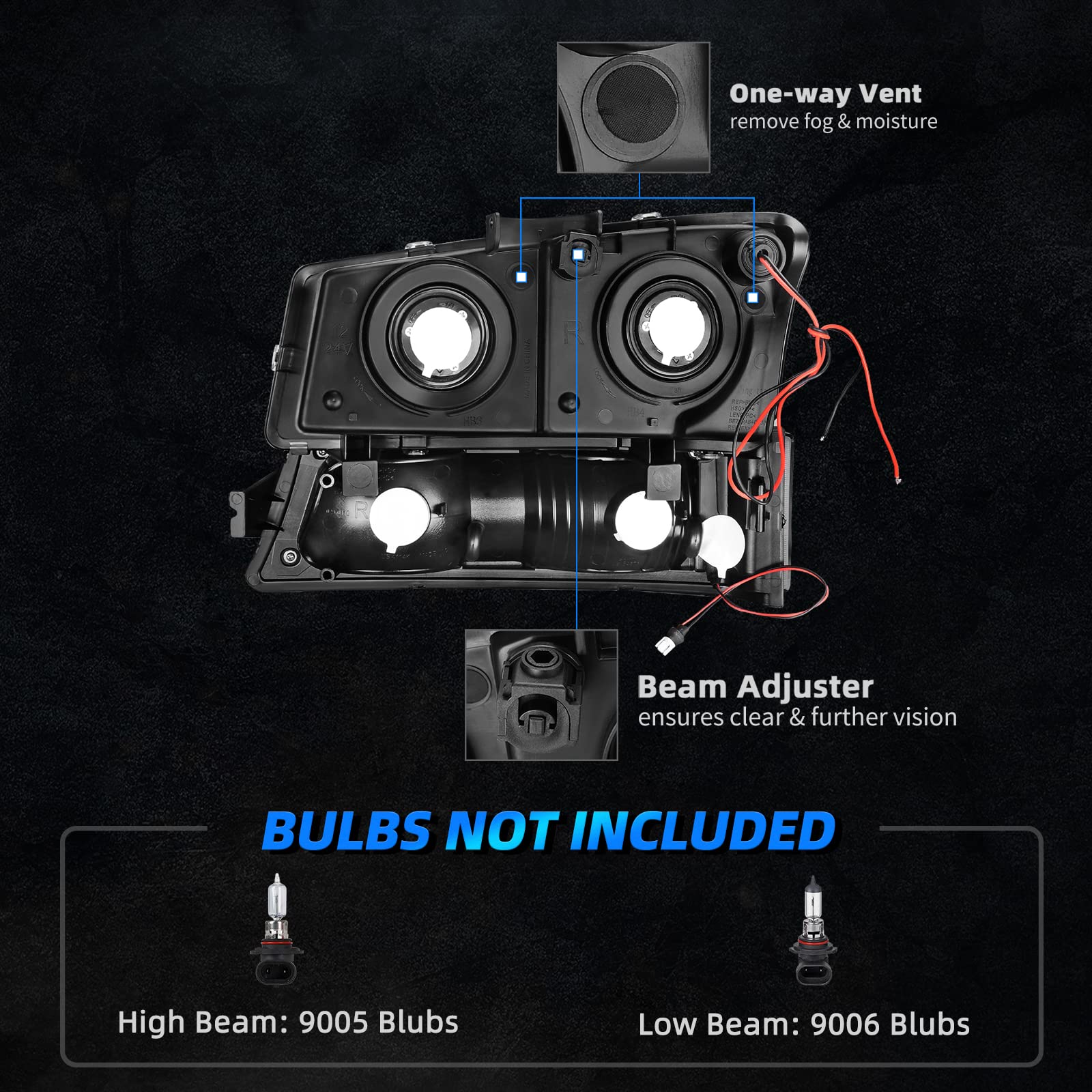 Autosaver88 Headlight Assembly With Led Drl Compatible With 2003 2004 2005 2006 Avalanche Silverado 1500 2500 3500/2007 Chevrole