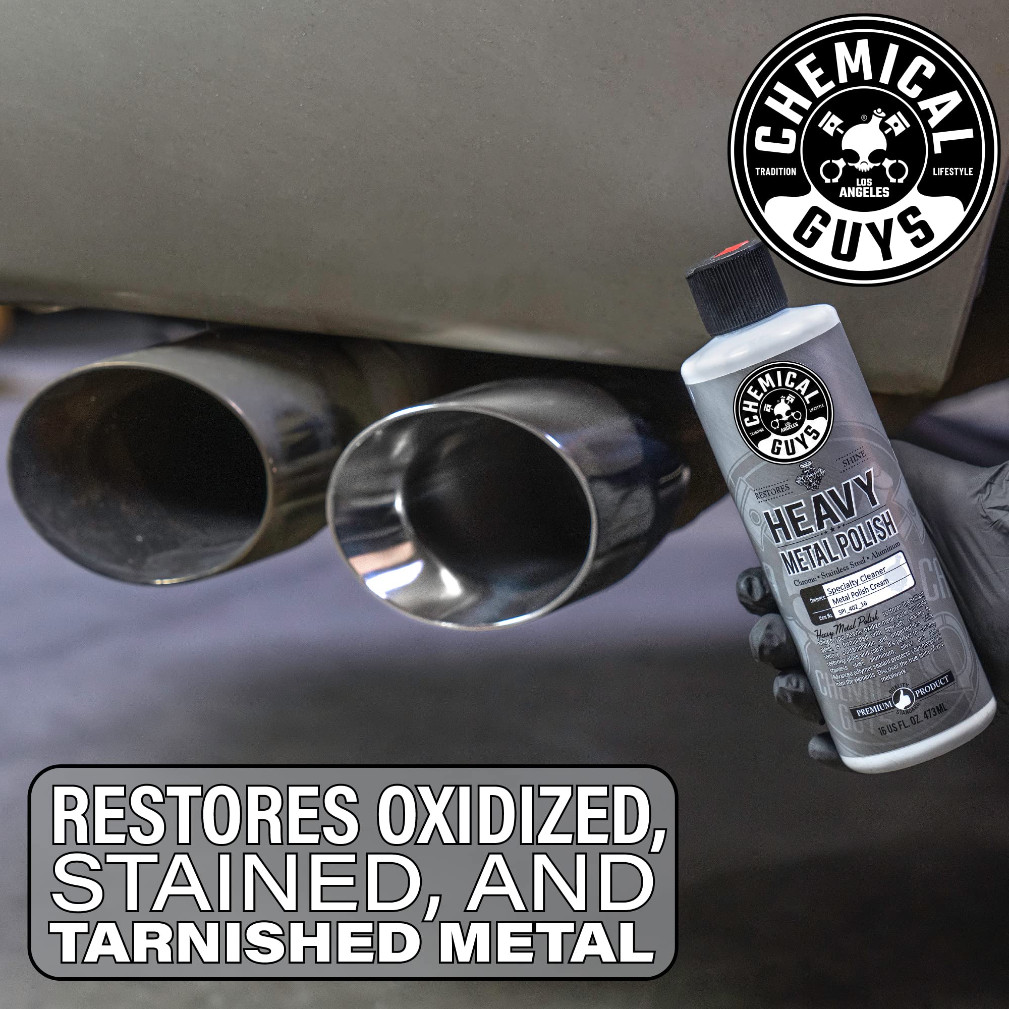 Chemical Guys Spi_402_16, Heavy Metal Polish Restorer And Protectant, (Safe For Cars, Trucks, Suvs, Rvs, Motorcycles, And More) 16 Fl Oz