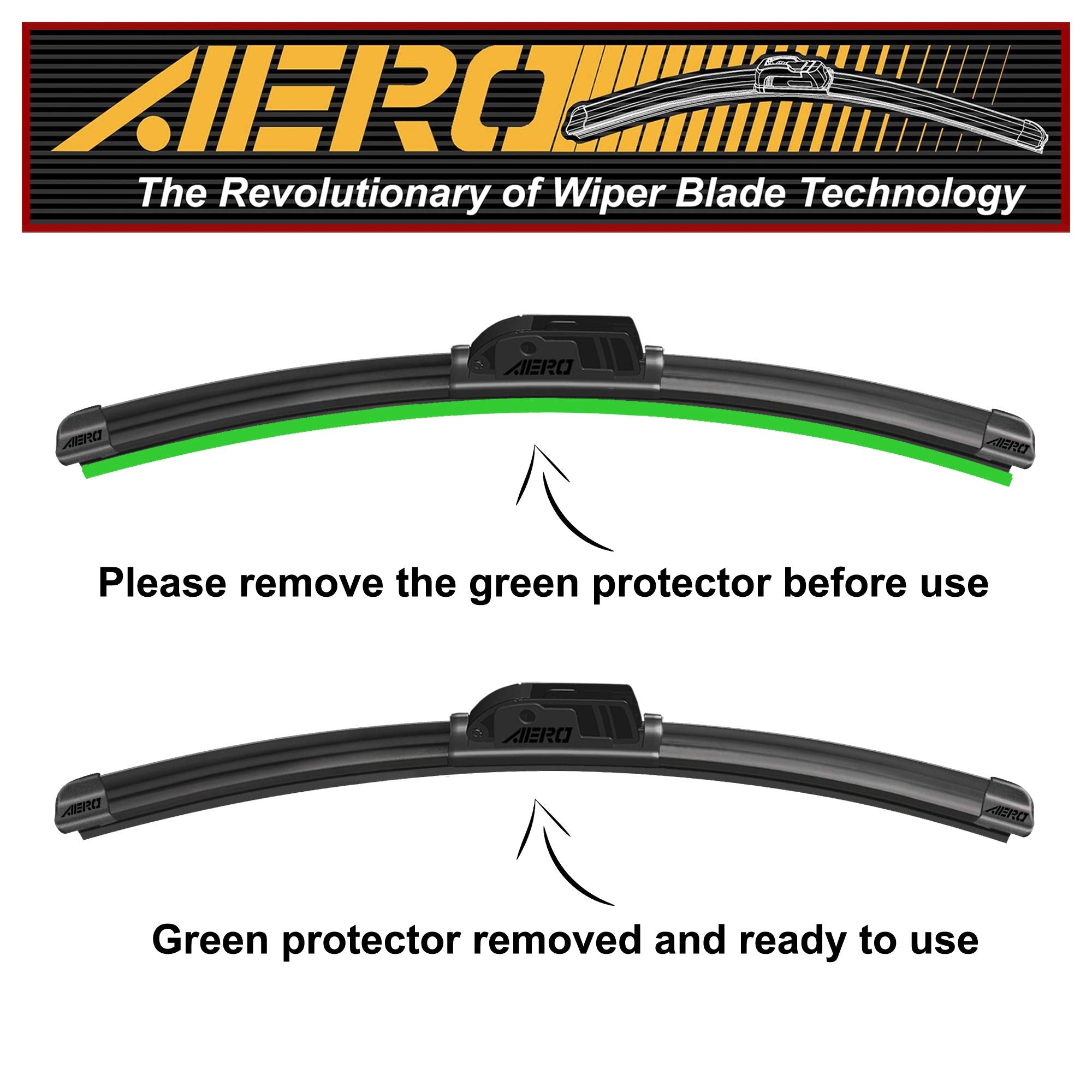 Aero Avenger 26''+26'' Premium All-Season Windshield Wiper Blades With Extra Rubber Refills Oem Replacement For Mercedes-Benz S4