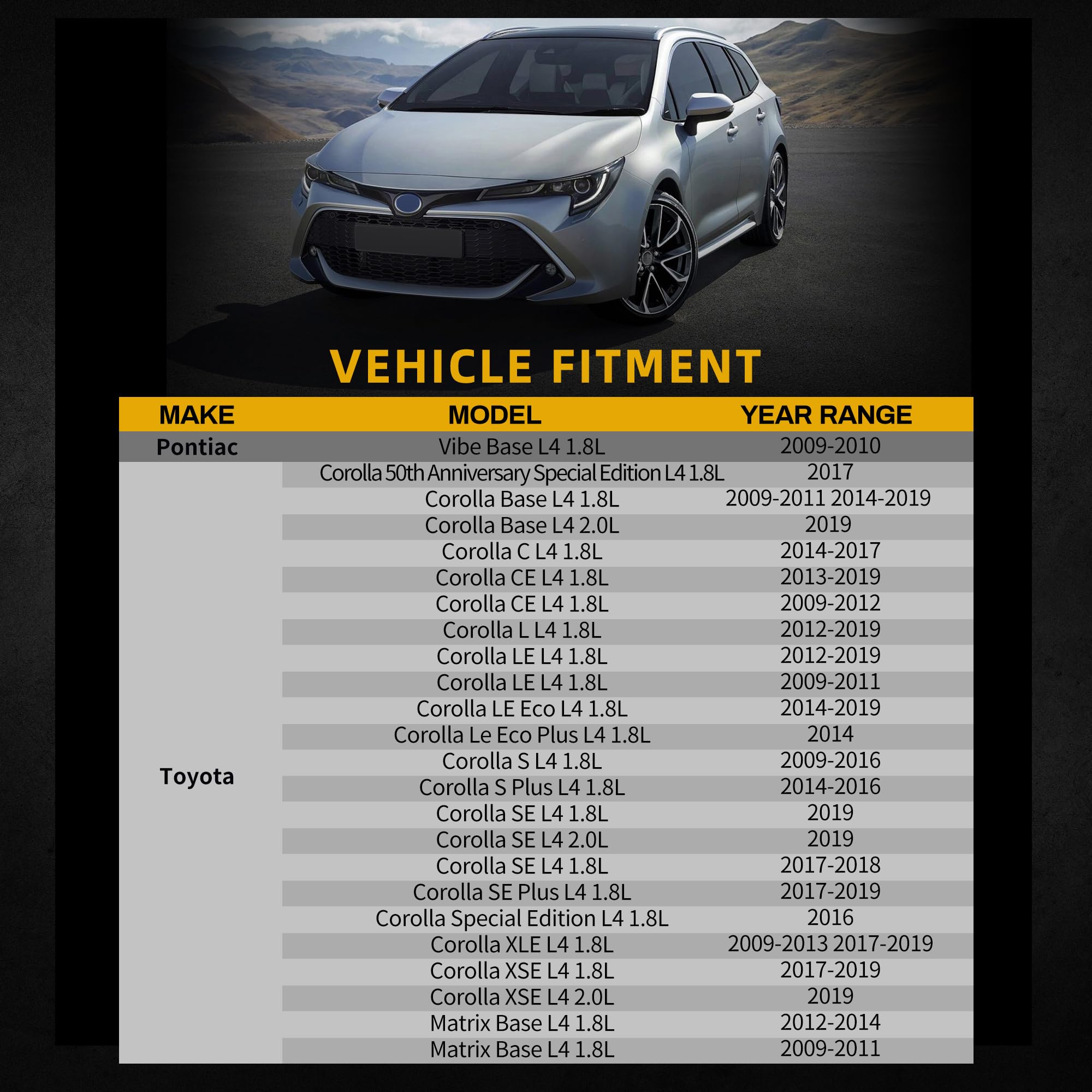 Dwvo Radiator Compatible With 2009 2010 Pontiac Vibe 2009-2014 Matrix 2009-2019 Corolla 1.8L 2.0L