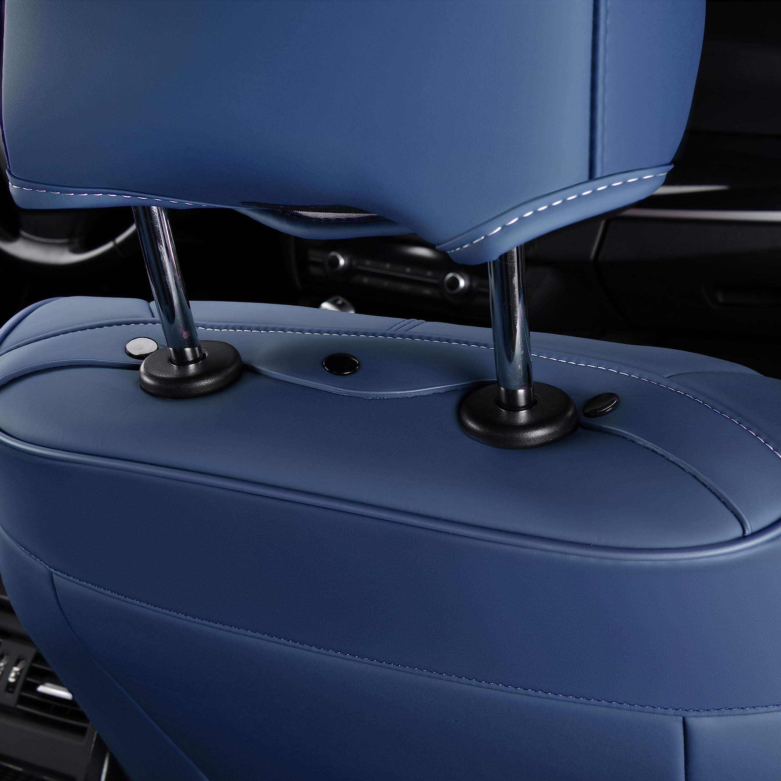 Florich Front Seat Covers, Leather Seat Covers, Universal Car Seat Covers 2Pcs, Waterproof Car Seat Protector, Driver Seat Cover