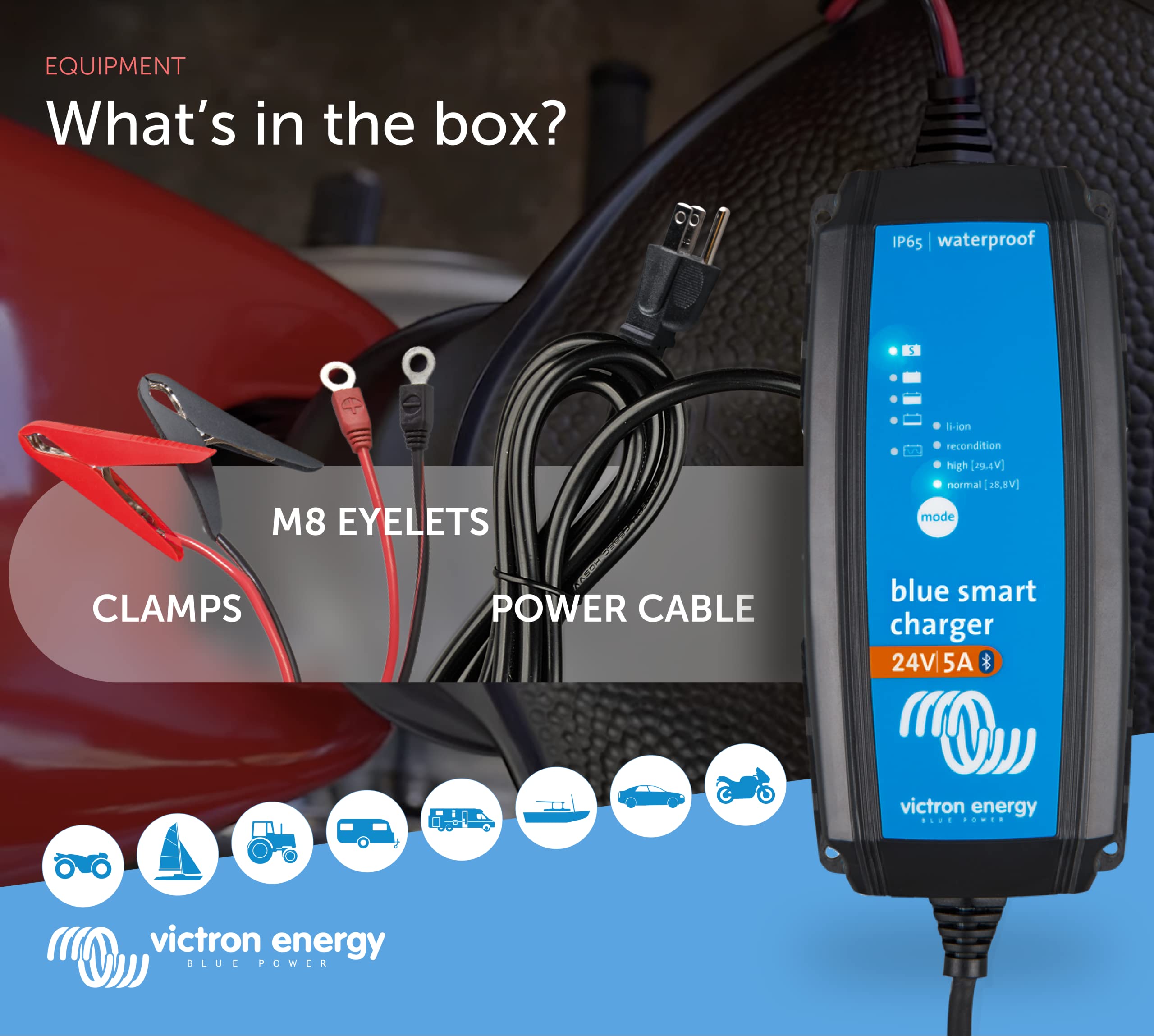 Victron Energy Blue Smart Ip65 24-Volt 5 Amp Battery Charger (Bluetooth)
