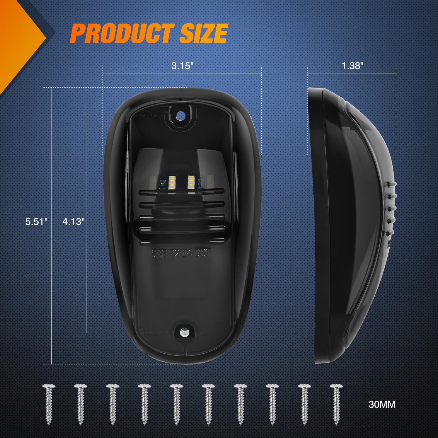 Nilight Cab Roof Marker Light 5 Pcs 16 Led Smoked Lens White Top Clearance Lights Kit Waterproof Surface Mount For Ford Dodge Ra