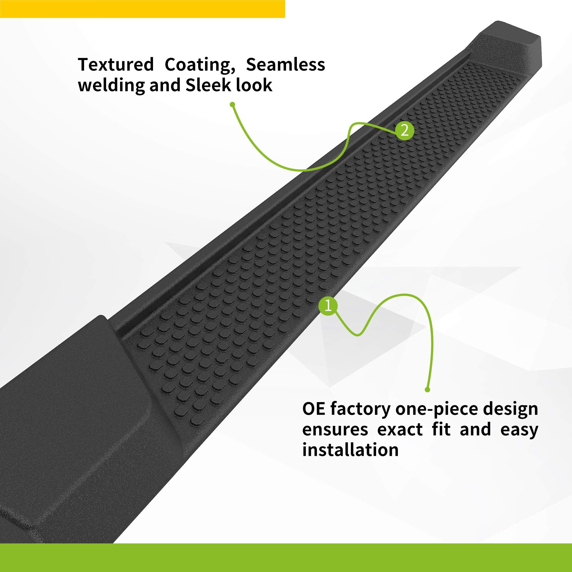 Autosaver88 6 Inches Oe Style Running Boards, Nerf Bars, Side Steps Compatible For 2018-2025 Jeep Wrangler Jl 4-Door Black (Excl