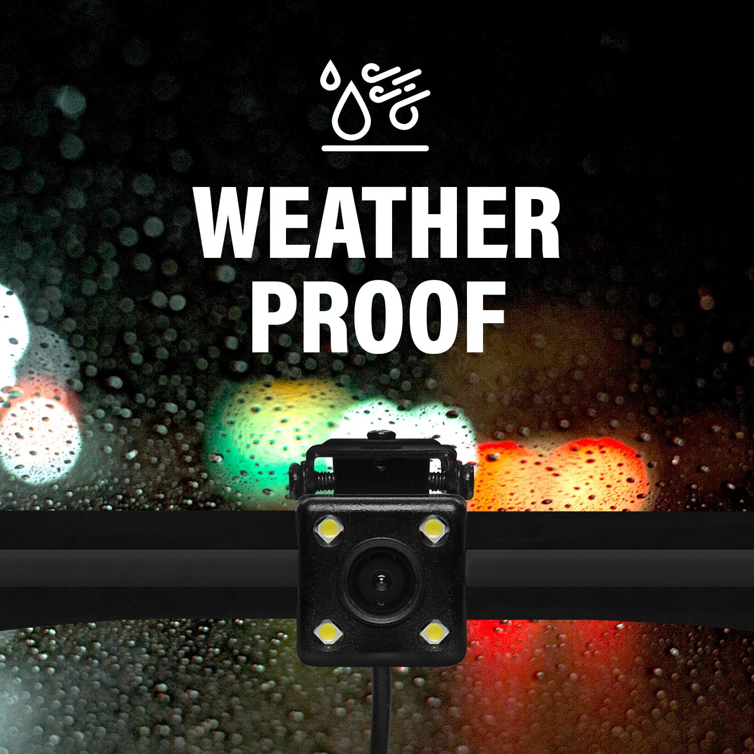 BOSS Audio ELPC40B Backup Camera - 170° Wide Angle, Low Light, License Plate Mount