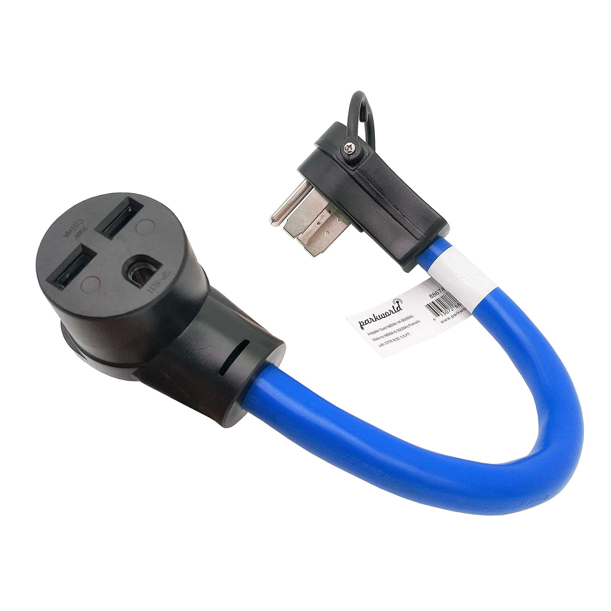 Parkworld 886740 Rv 14-50P Male Right Angle With Handle To Welder Right Angle 6-30R Female 40Amp Adapter Cord