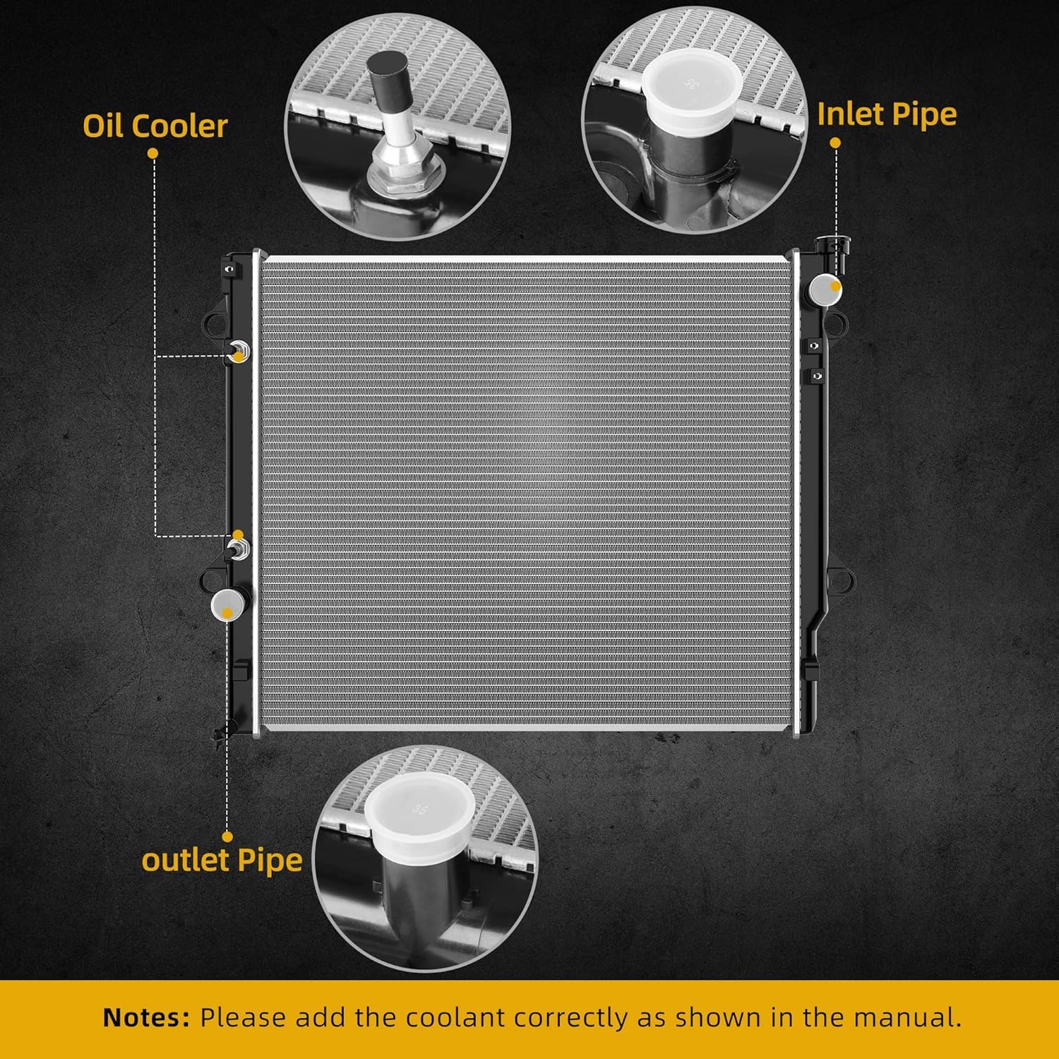 Dwvo Radiator Complete Radiator Compatible With 2003-2009 4Runner, Compatible With 2007-2014 Fj Cruiser 4.0L V6