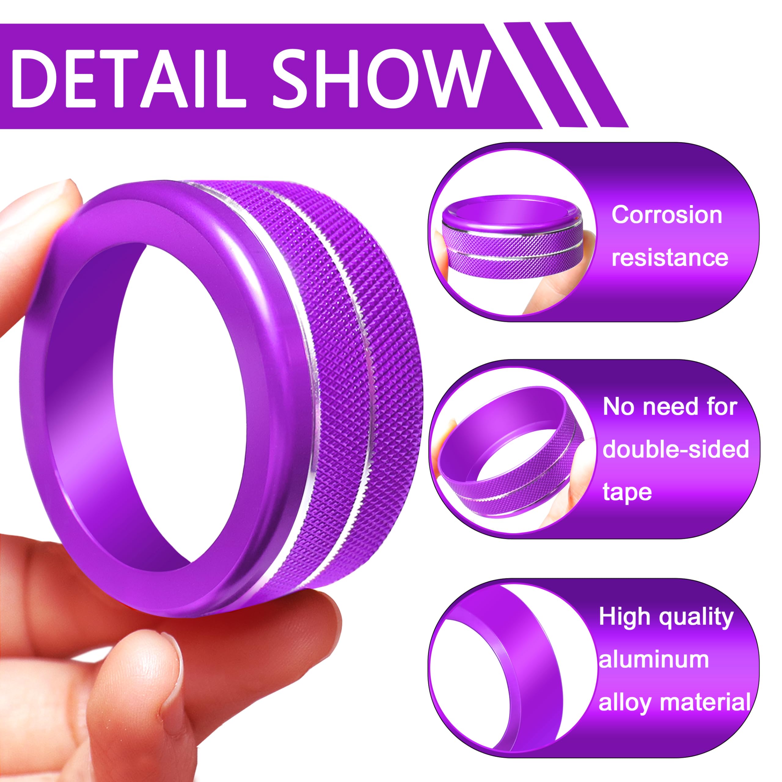 SENSHINE AC Knob Cover Vent Outlet Trim Ring for Jeep Wrangler JL JLU Accessories 2018-2023 Gladiator JT 2020-2023 Window Switch