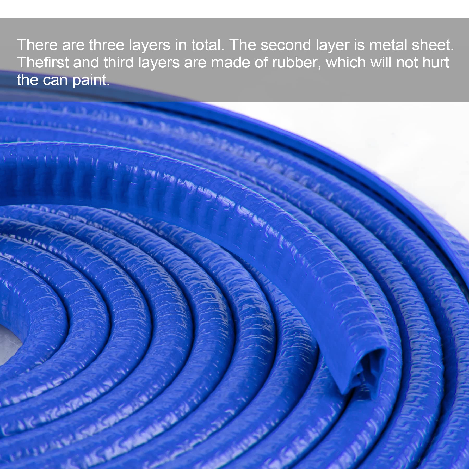 Singaro 33Ft (10M) Car Door Edge Guard, No Glue Rubber Decorative Protective Strip, Car Door Entry Protector, Applicable To Car, Truck, Suv And Atv, Car Exterior Accessories(Blue)