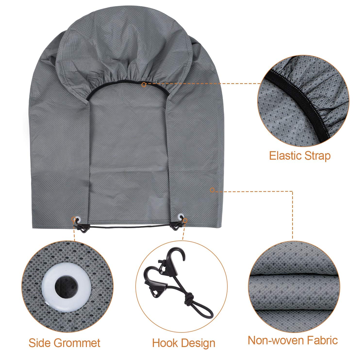 Leader Accessories 4-Pack Tire Covers - Non-Woven Wheel Protectors For Truck, Camper, Car, Jeep, Suv, Rv - Universal Fits 26.75'