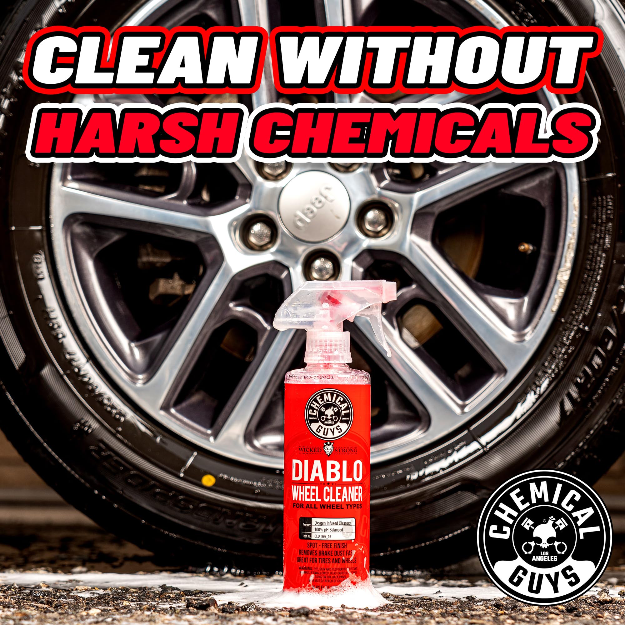 Chemical Guys Cld_998_1602 Sprayable Diablo Wheel Cleaner (Safe On All Wheel & Rim Finishes), Great For Cars, Trucks, Suvs, Moto