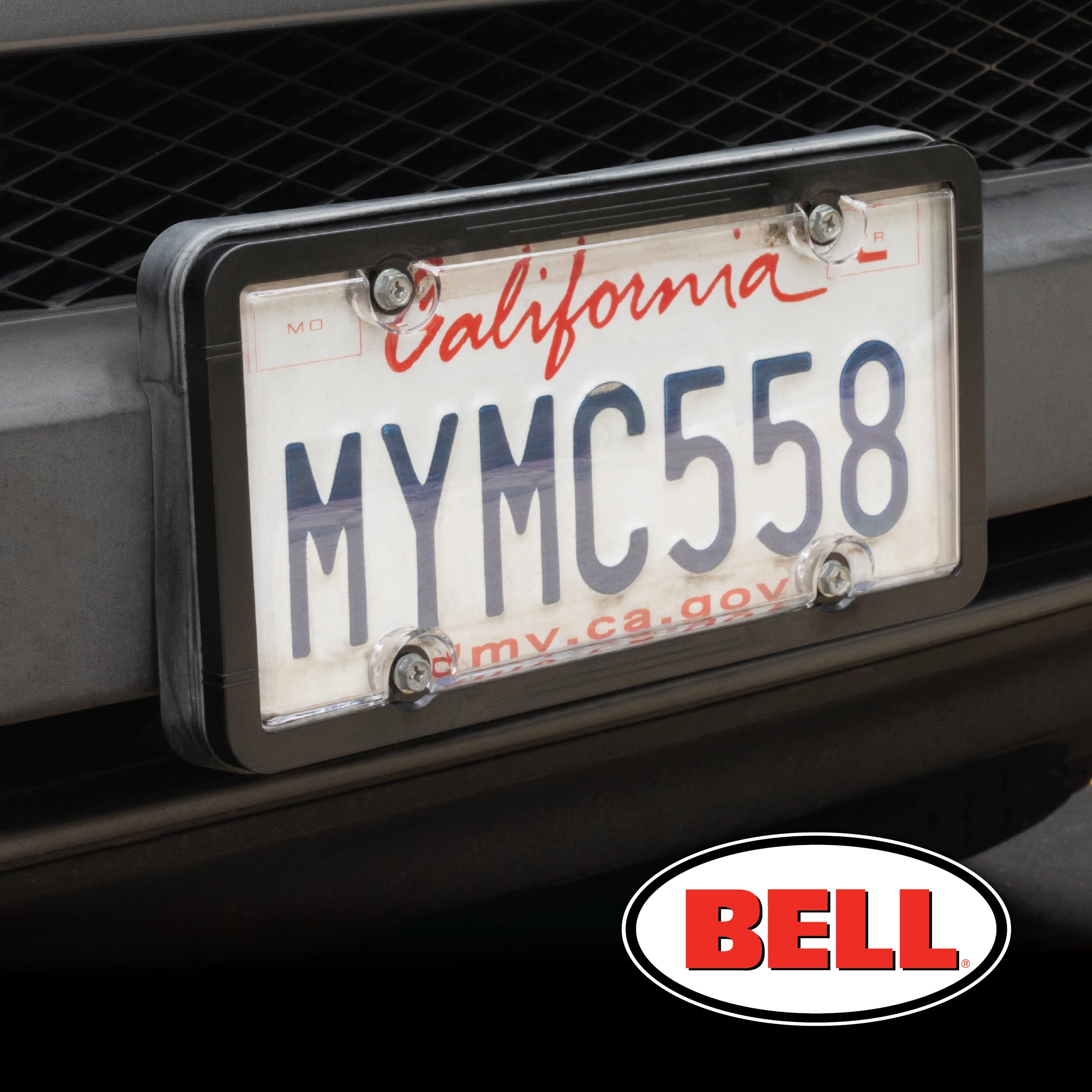 Bell Automotive 22-1-45601-8 Universal License Plate Frame with Clear Cover, Black, 12 x 6 inches