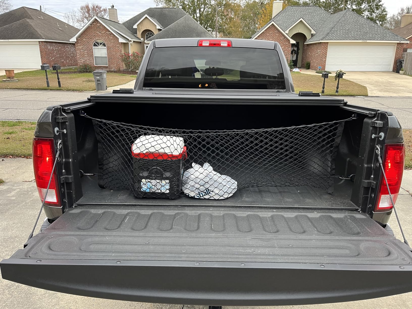 Cargo Net for Pickup Truck Bed & Tailgate | Heavy-Duty Elastic Truck Bed Organizer with Accessories | Universal Fit for Silverad