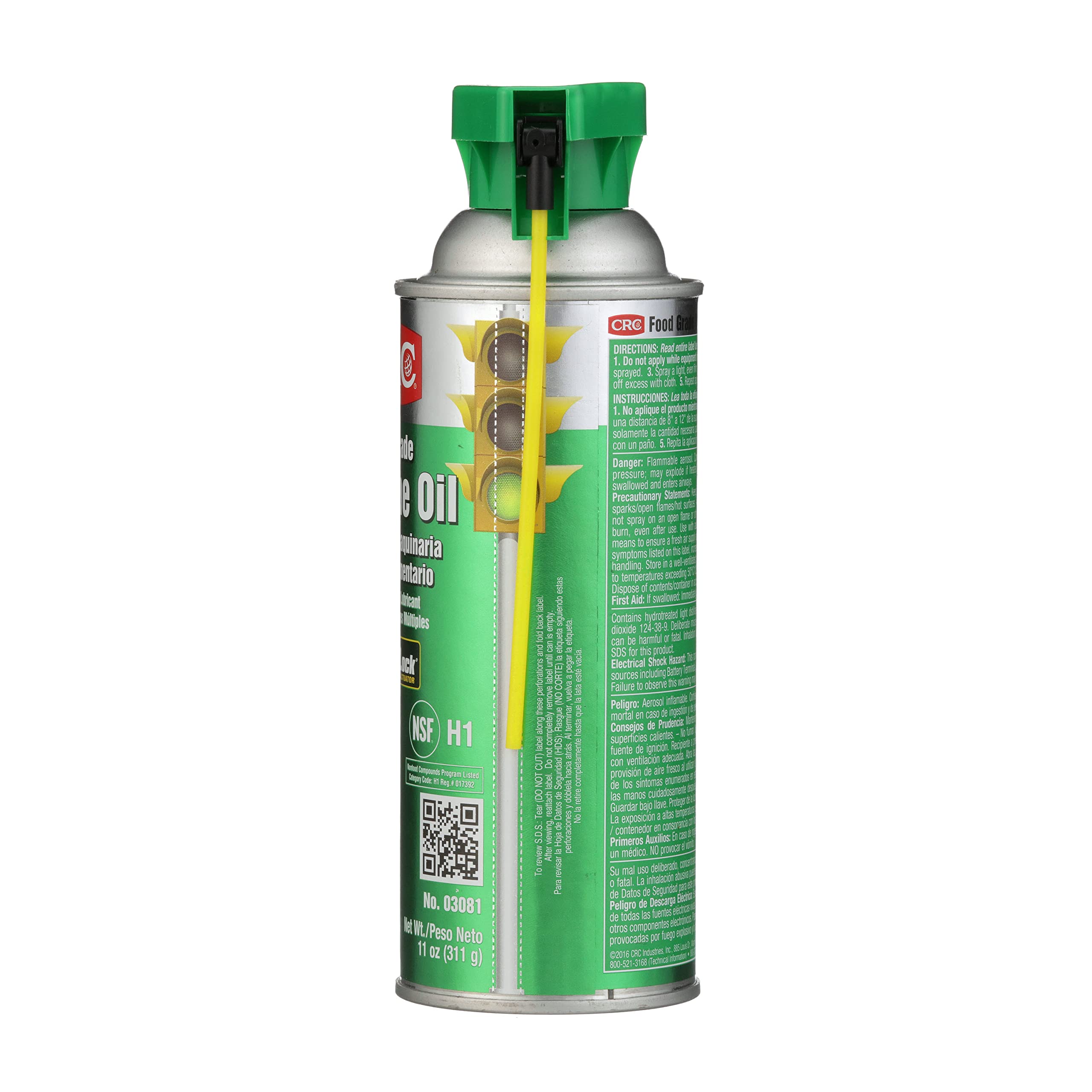 Crc 03081 General Purpose Food Grade Machine Oil Spray, (Net Weight: 11 Oz.) 16Oz Aerosol,Clear