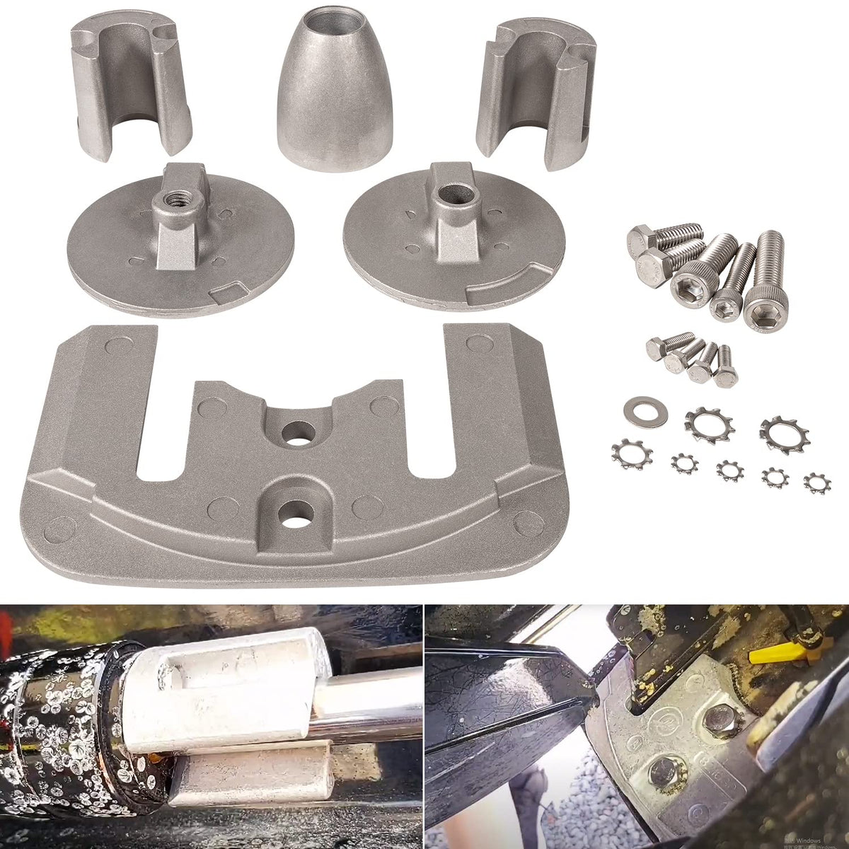 Hihitomorrow Complete Aluminum Anode Kit Compatible With 2004+ Mercruiser Bravo 3 Iii Drives Sterndrives Replace For Cmbravo3Kit