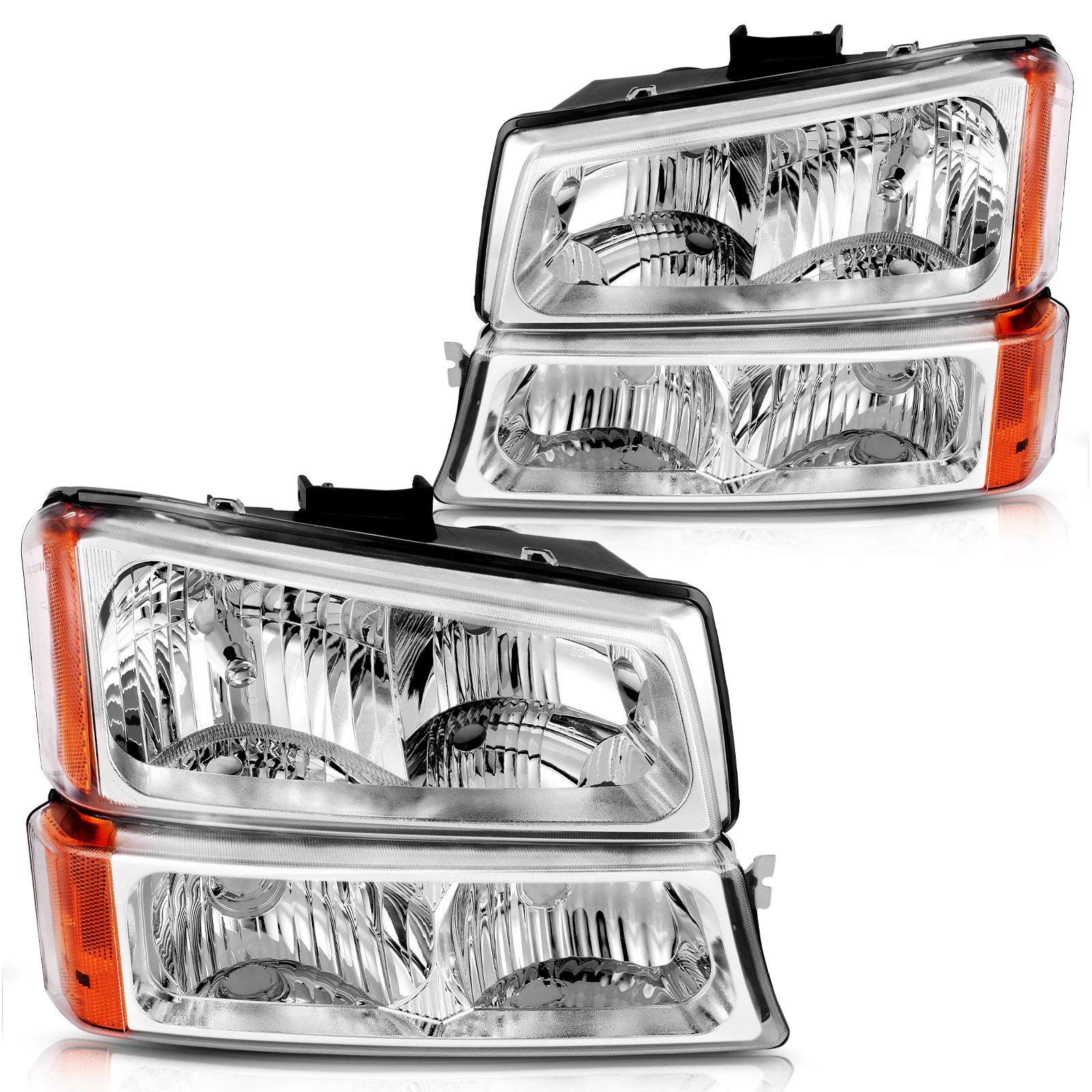 Dwvo Headlights Assembly Compatible With 2003-2007 Chevy Avalanche Silverado 1500 1500Hd 2500 2500Hd 3500 Classic Chevrolet Pick
