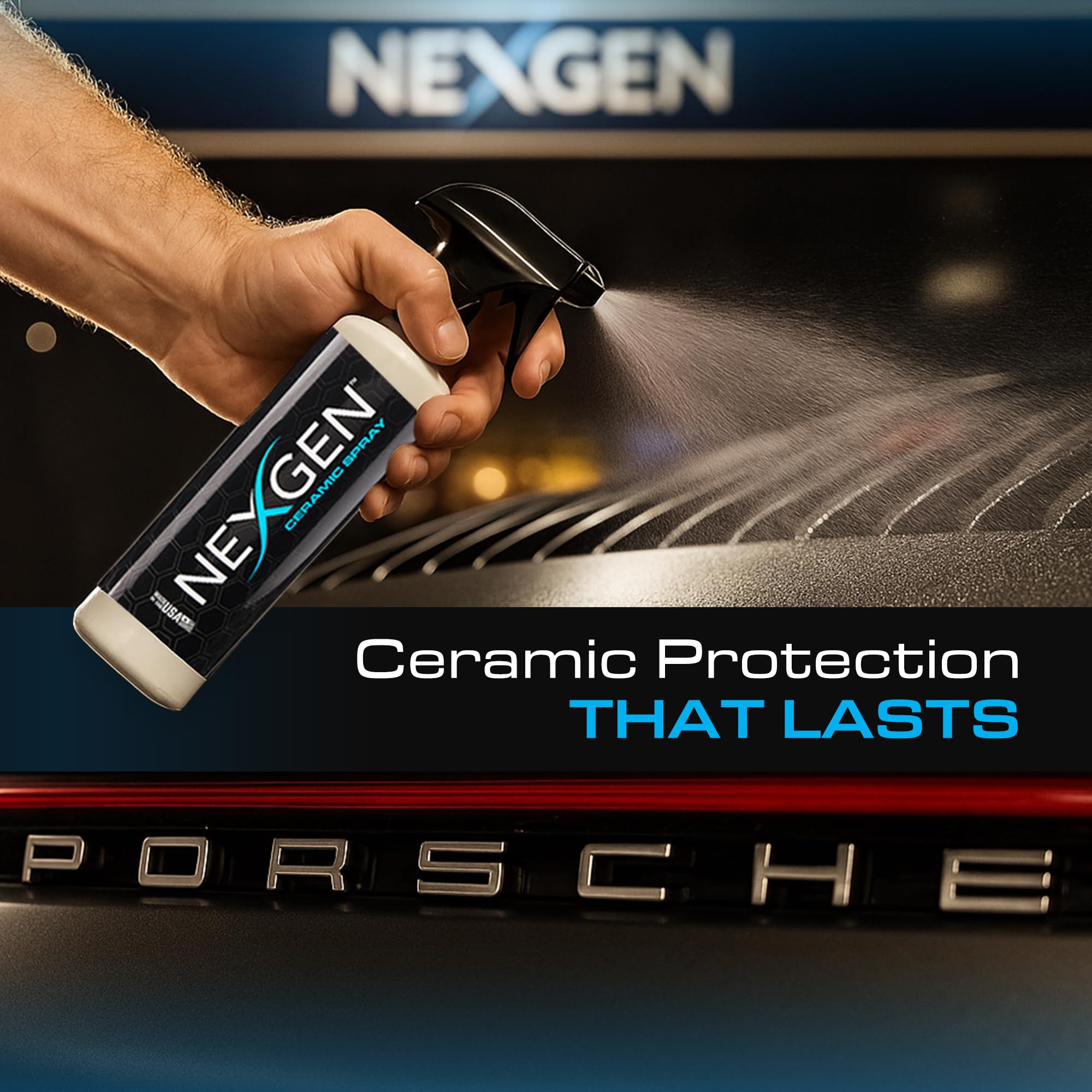 Nexgen Ceramic Spray - Professional-Grade Sealant for Cars, RVs & More - 16oz Clear Plastic Coating