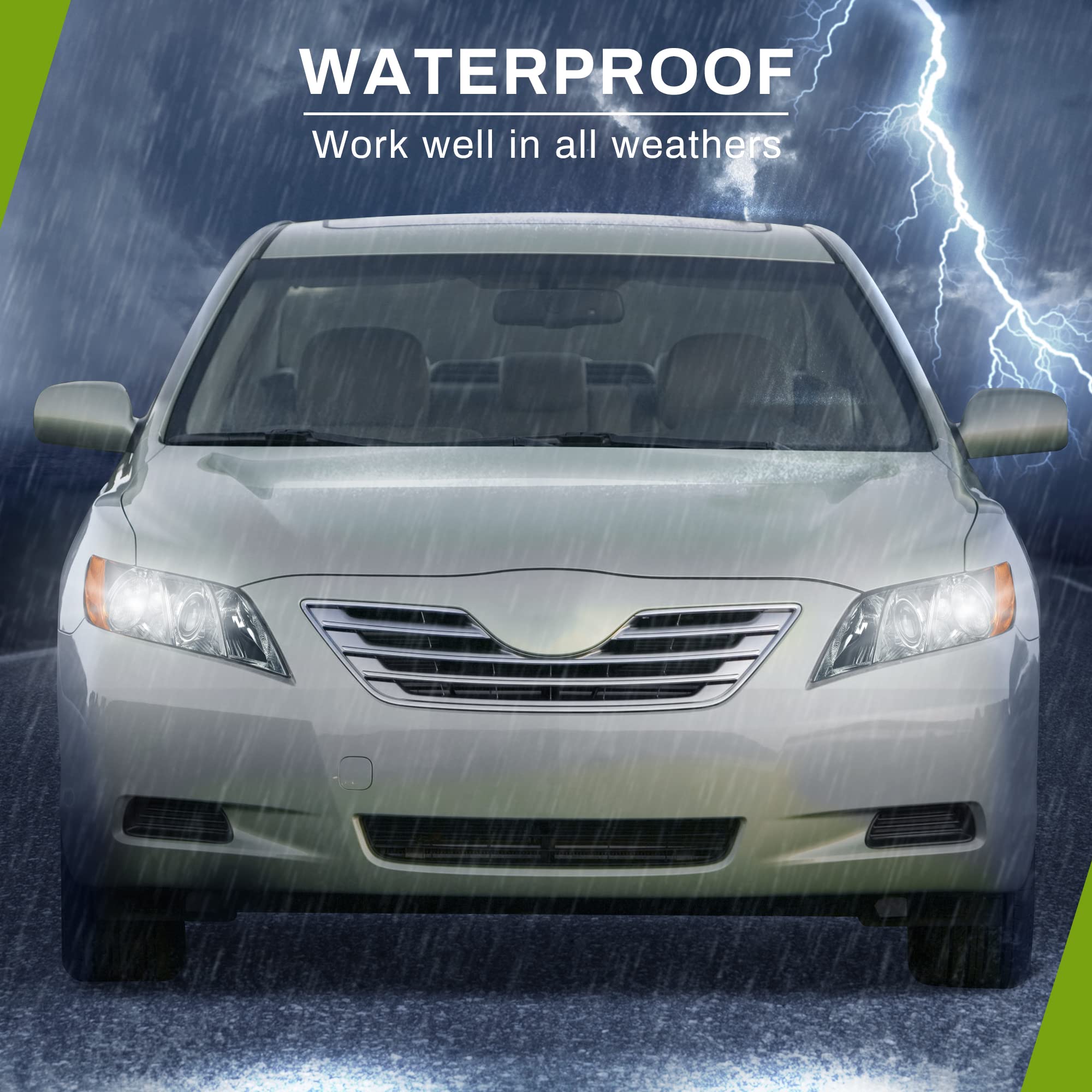 Autosaver88 Projector Headlight Assembly Compatible With 2007-2009 Camry (4-Door Sedan) Exclude Hybird Chrome Housing Amber Refl