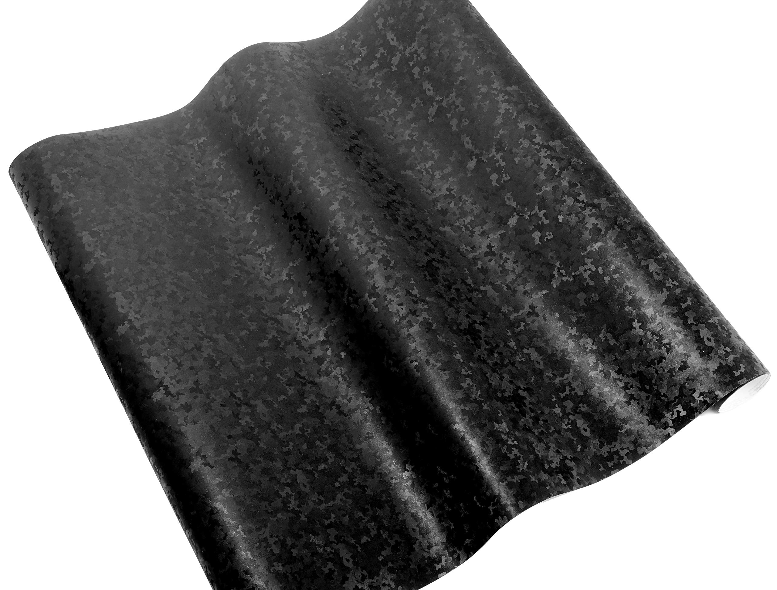 Vvivid+ Black Stealth Small Patternless Camouflage Vinyl Wrap Roll (25Ft X 5Ft)