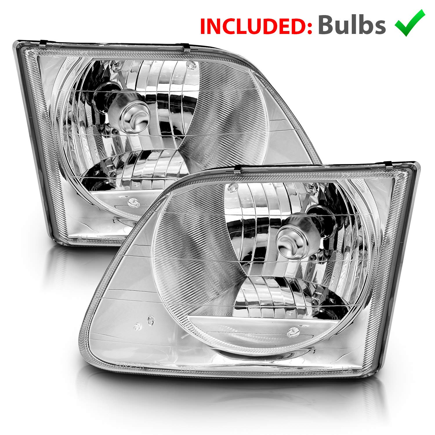 Amerilite Headlights Lighting Style Set For Ford F-150 / Expedition - Passenger And Driver Side