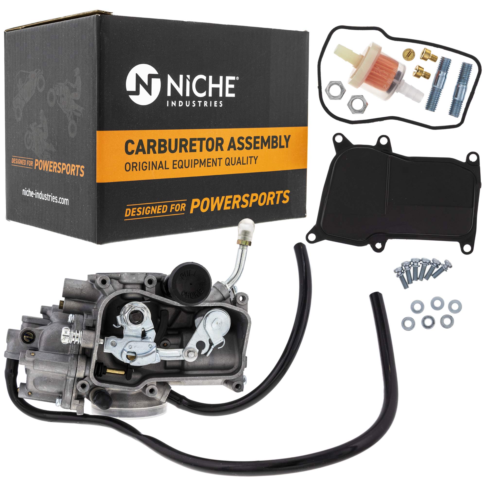 NICHE Carburetor Assembly for Yamaha Big Bear Moto-4 Kodiak Warrior 350 400 3HN-14101-00-00 4KB-14101-01-00