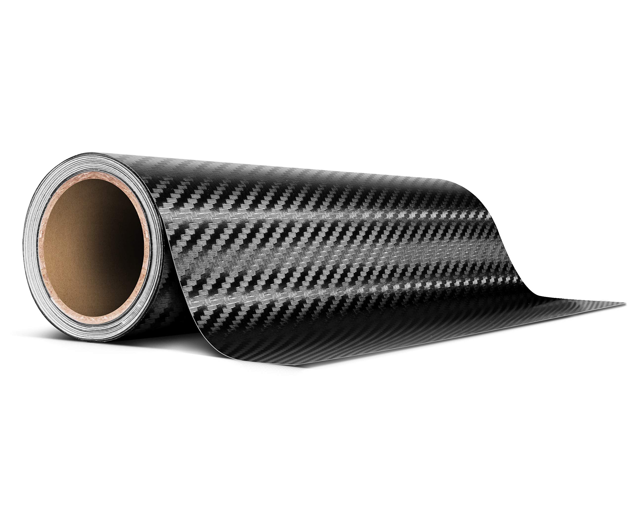 VViViD Black Carbon Fiber Air-Release Adhesive Vinyl Tape Roll (8 Inch x 20ft)