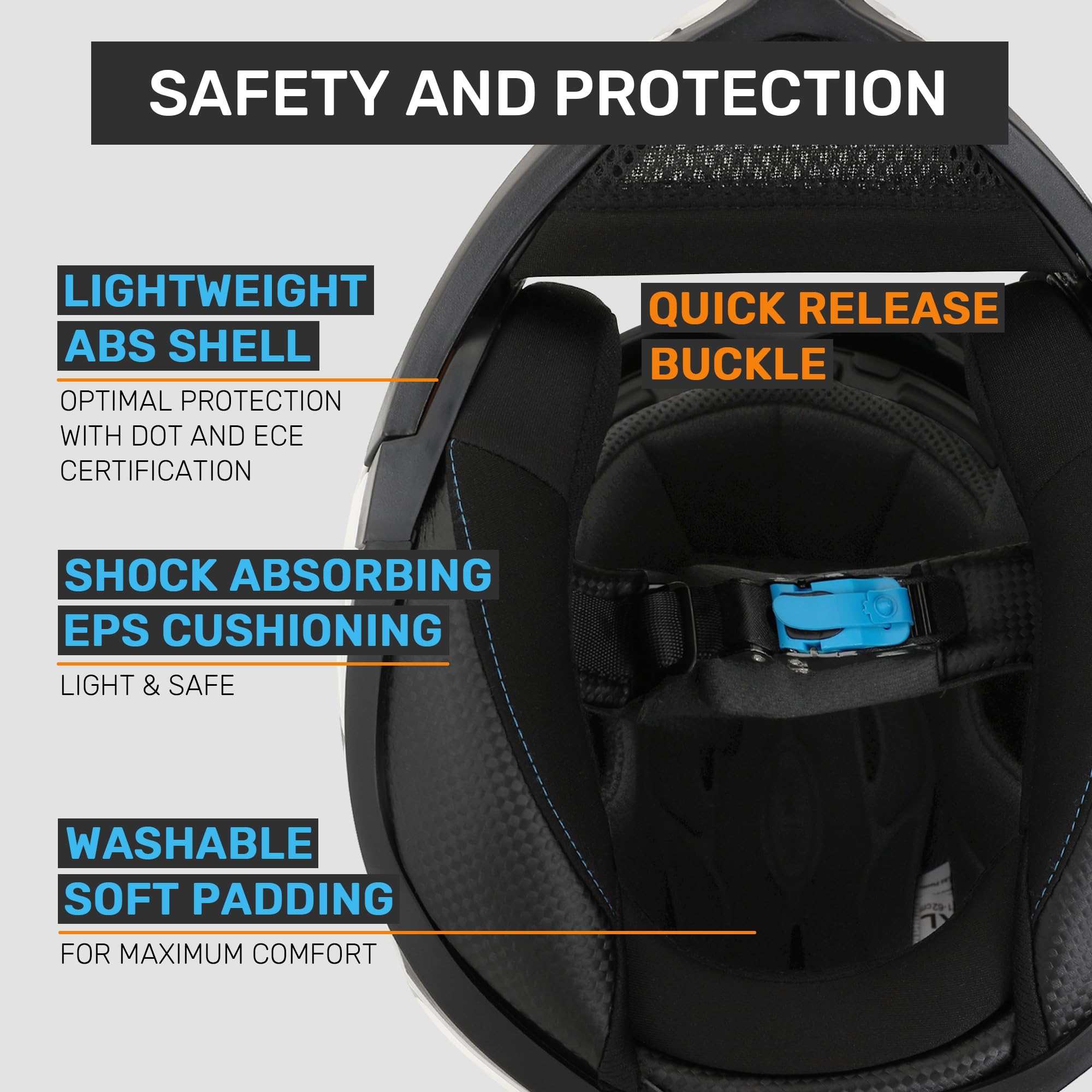 Westt Motorcycle Helmets Modular Motorcycle Helmet For Adults Motorbike Helmet Atv Helmet With Dual Visor For Men & Women Full F