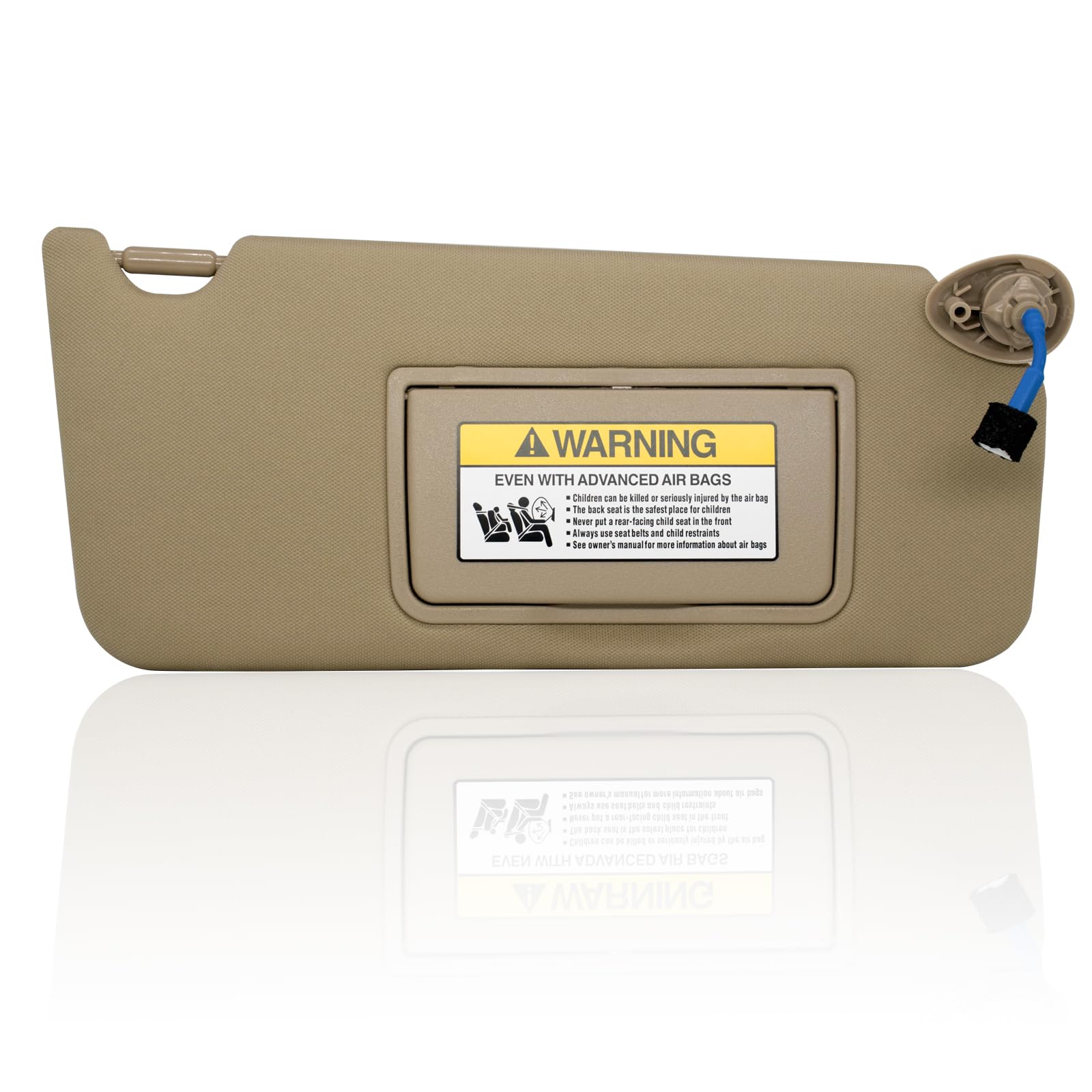 Passenger Right Sun Visor Compatible With Honda Accord 2008 2009 2010 2011 2012 2013 2014 2015 2016 With Light Oem :83230Ta0A91Zb (Beige)