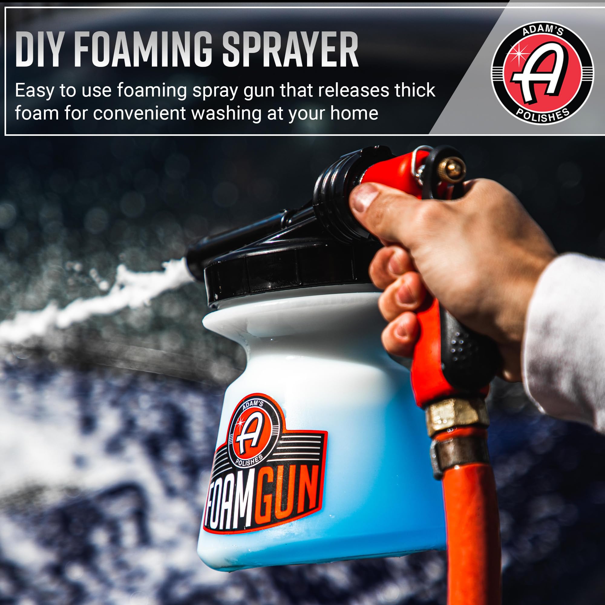 Adam'S Foam Gun Car Wash Foam Sprayer - Connects To Garden Hose For Car Washing, No Pressure Washer Required, Use Snow Foam Blas