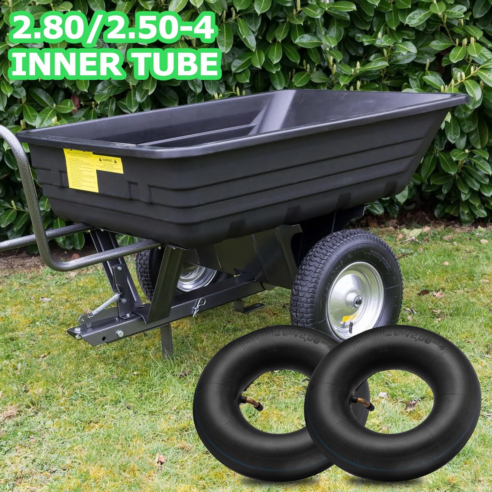 Nigoolata 2.80/2.50-4 Tire Inner Tube 2.50-4 Replacement Inner Tube With Bent Valve Stem For Wheelbarrows, Scooters, Hand Trucks